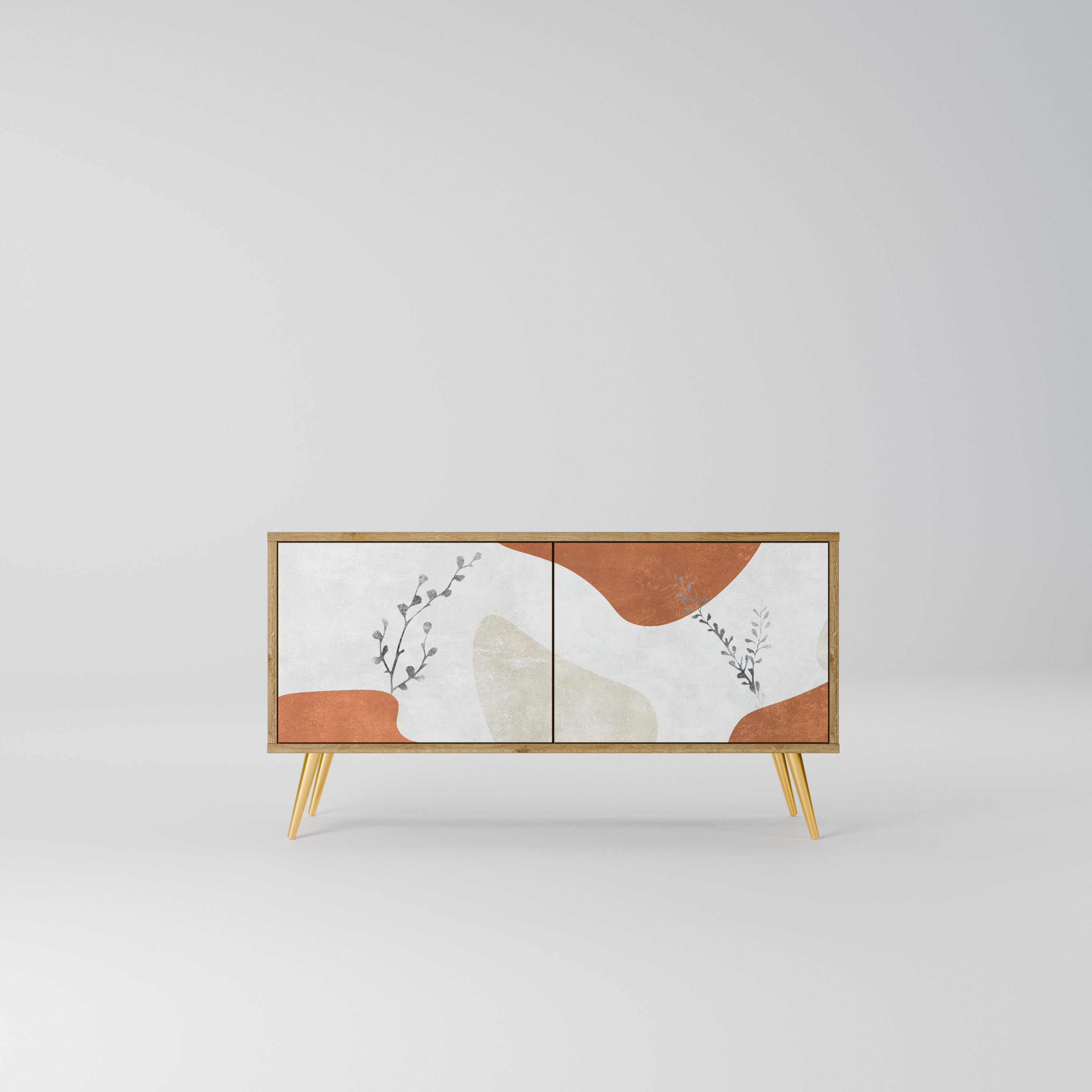 TRANQUIL TWIG Kompaktowa szafka RTV 2-drzwiowa
