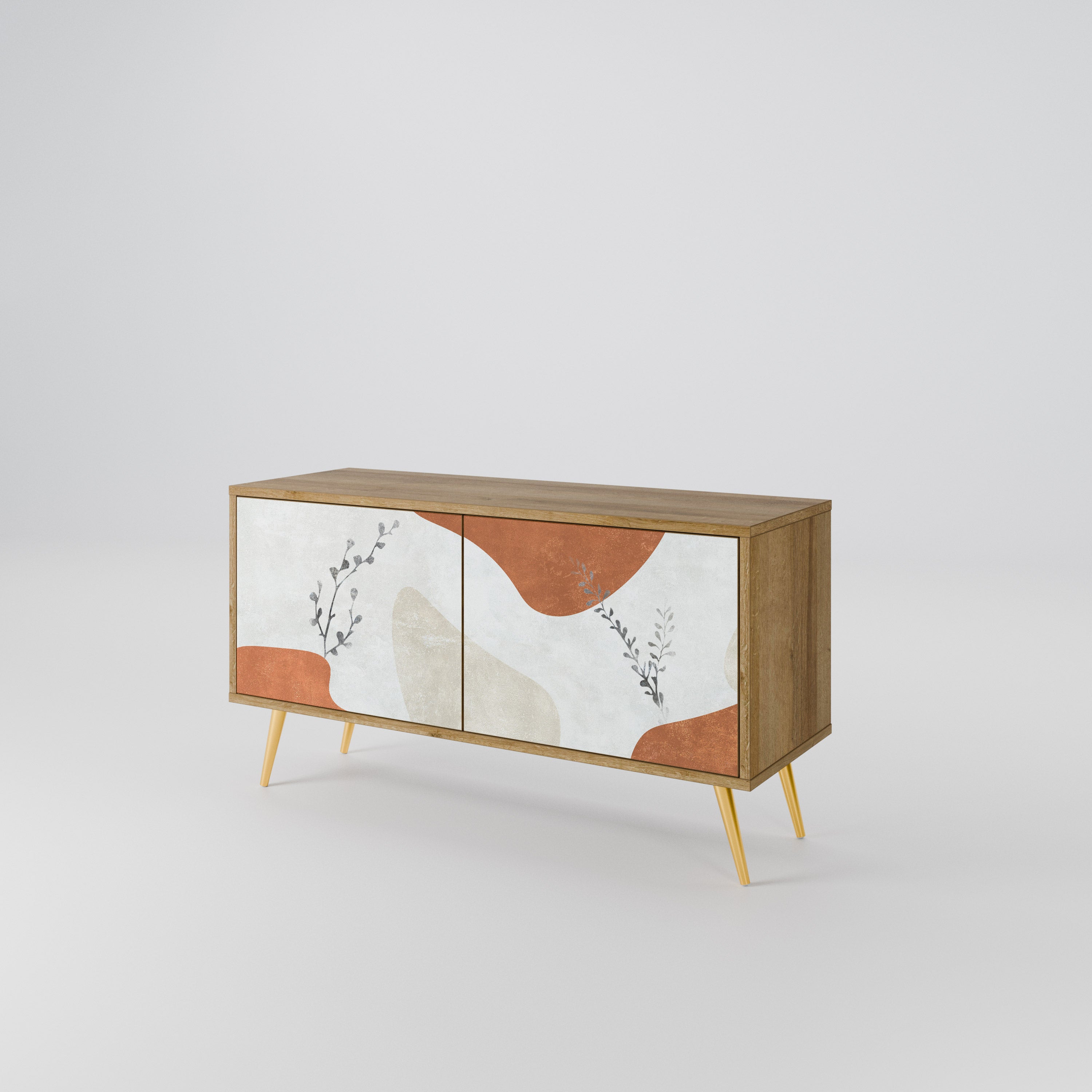 TRANQUIL TWIG Kompaktowa szafka RTV 2-drzwiowa