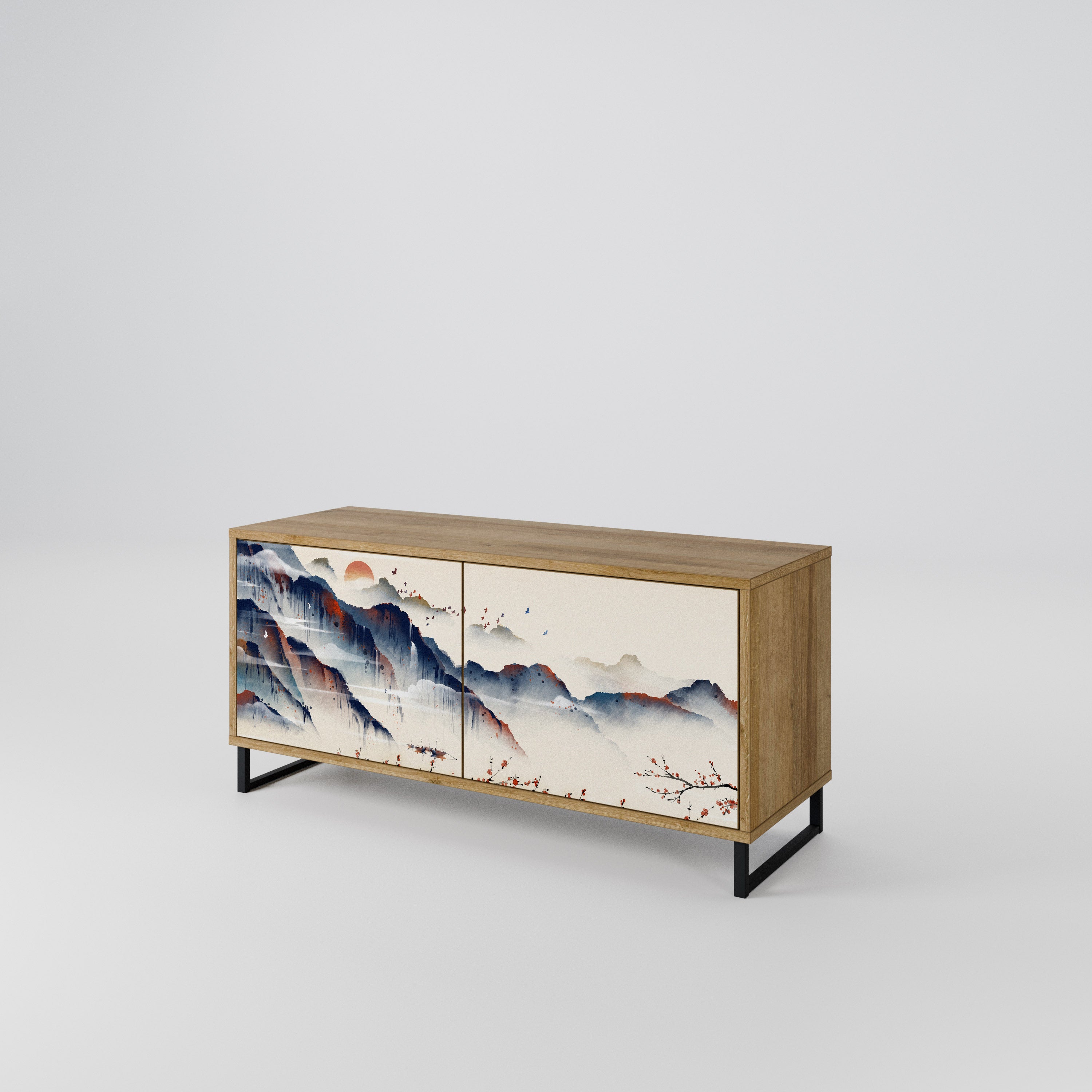 JAPANESE LANDSCAPE Kompaktowa szafka RTV 2-drzwiowa