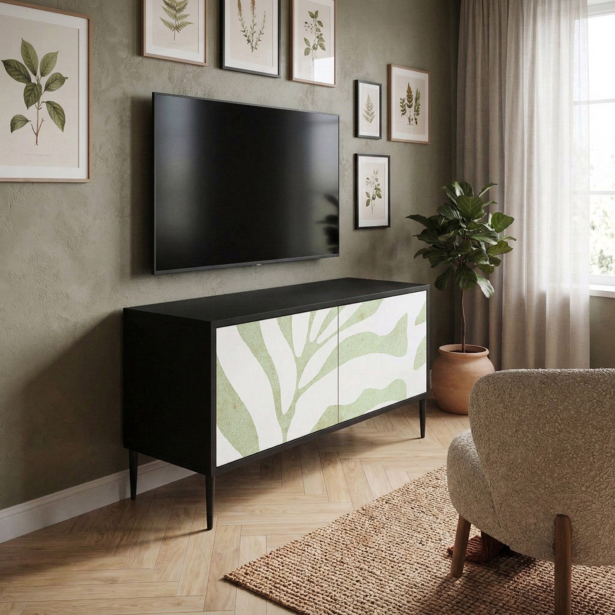 BOTANICAL SPARK Kompaktowa szafka RTV 2-drzwiowa