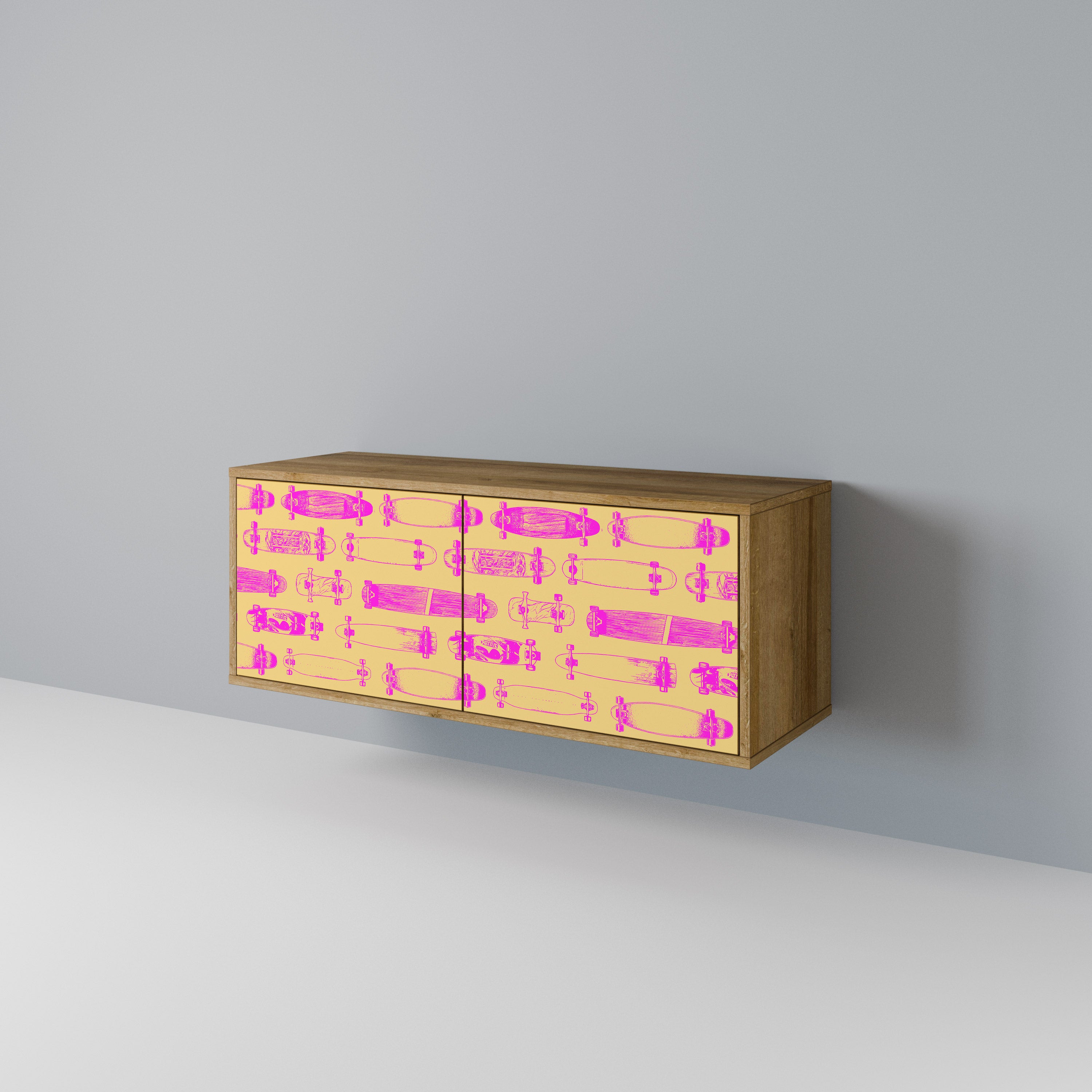 SKATEBOARD ARTISTRY Kompaktowa szafka RTV 2-drzwiowa