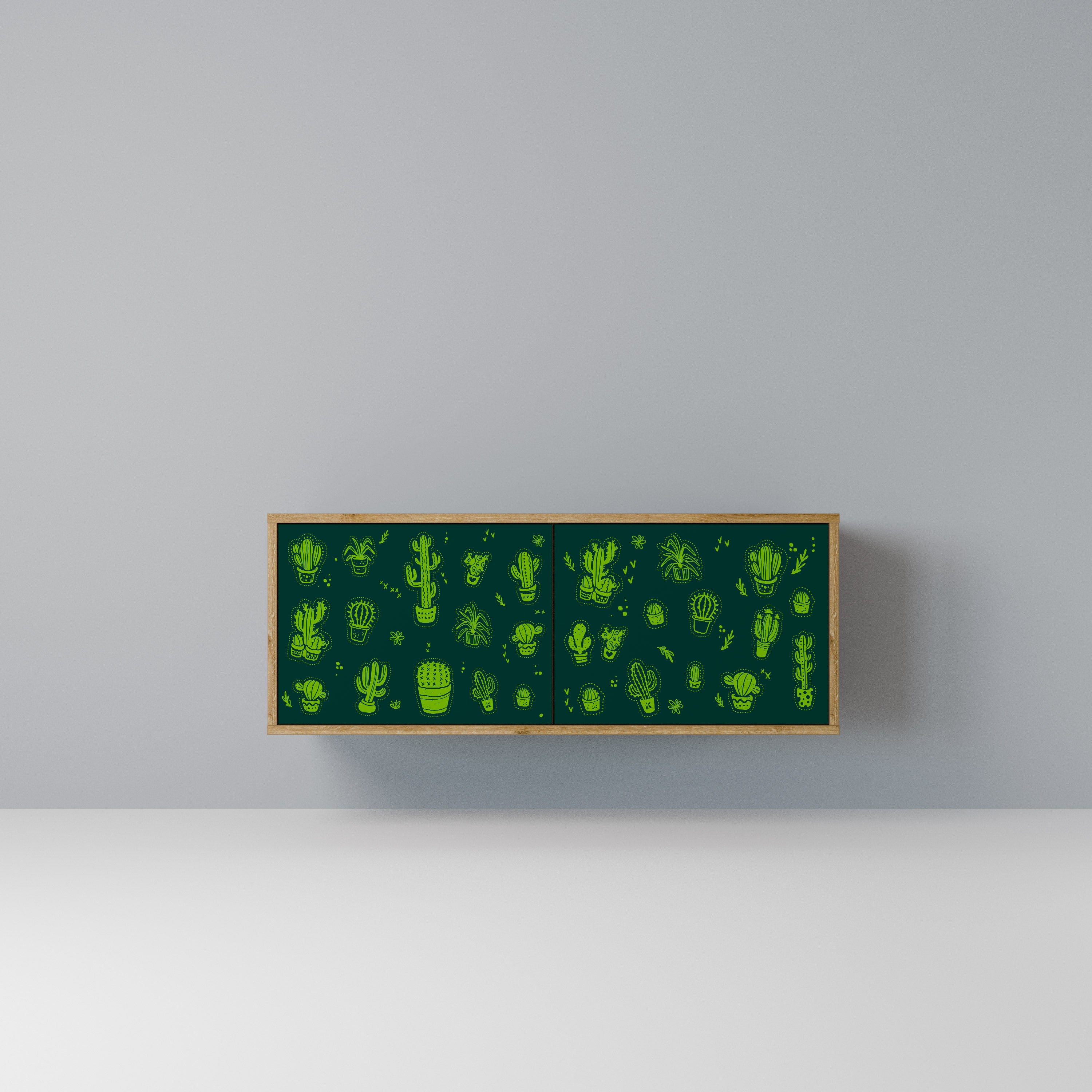 DESERT GREEN Kompaktowa szafka RTV 2-drzwiowa