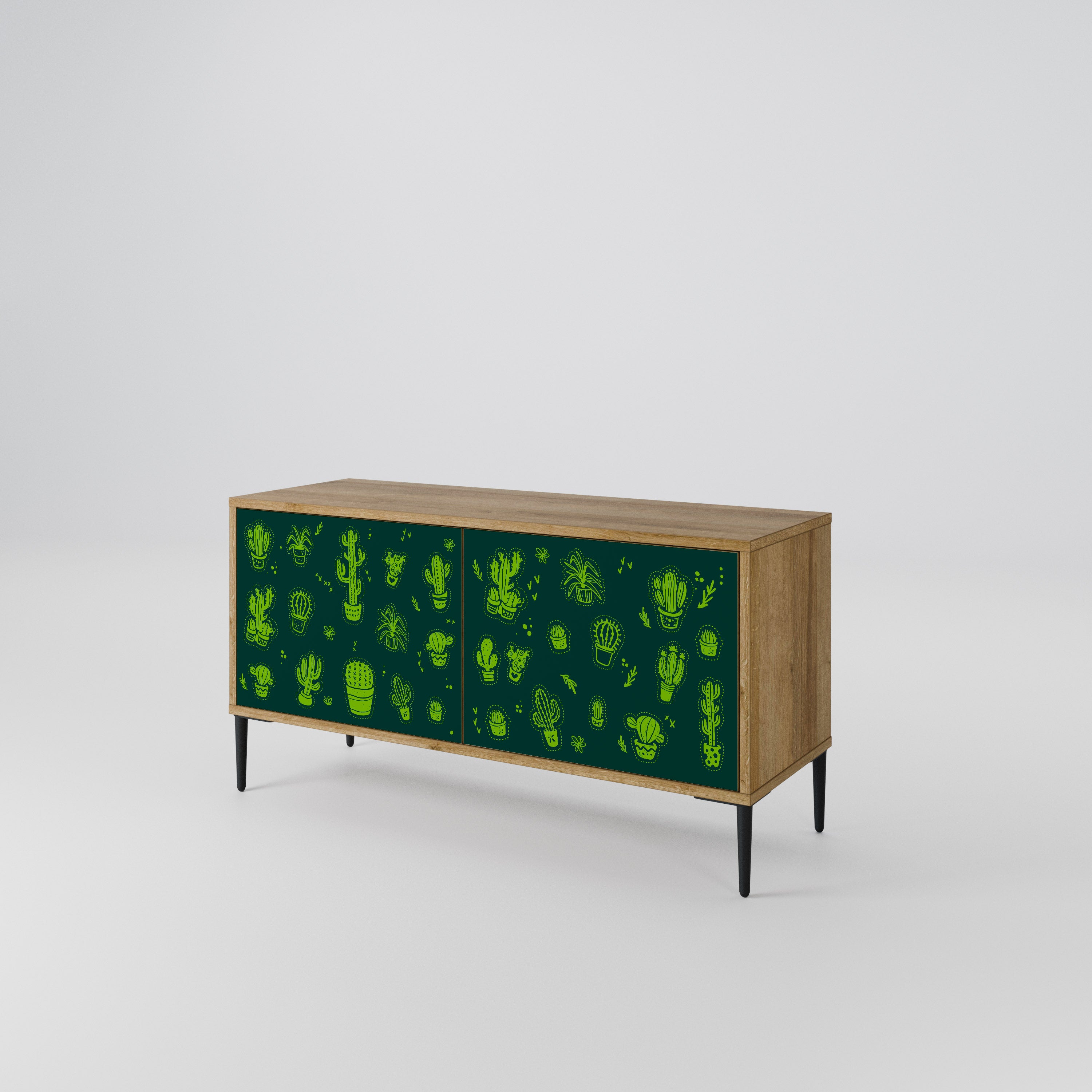 DESERT GREEN Kompaktowa szafka RTV 2-drzwiowa