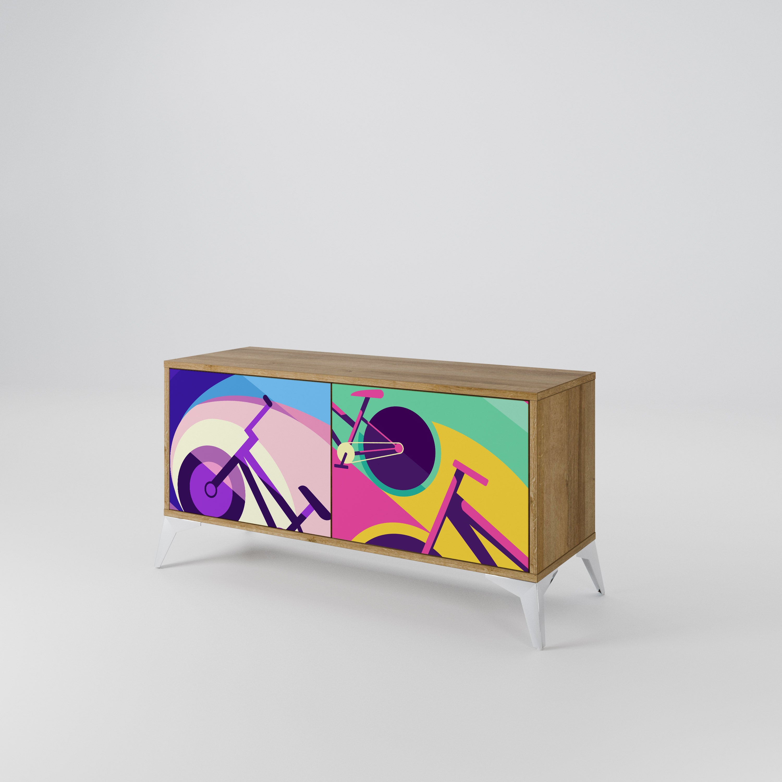BIKE DREAMS Kompaktowa szafka RTV 2-drzwiowa