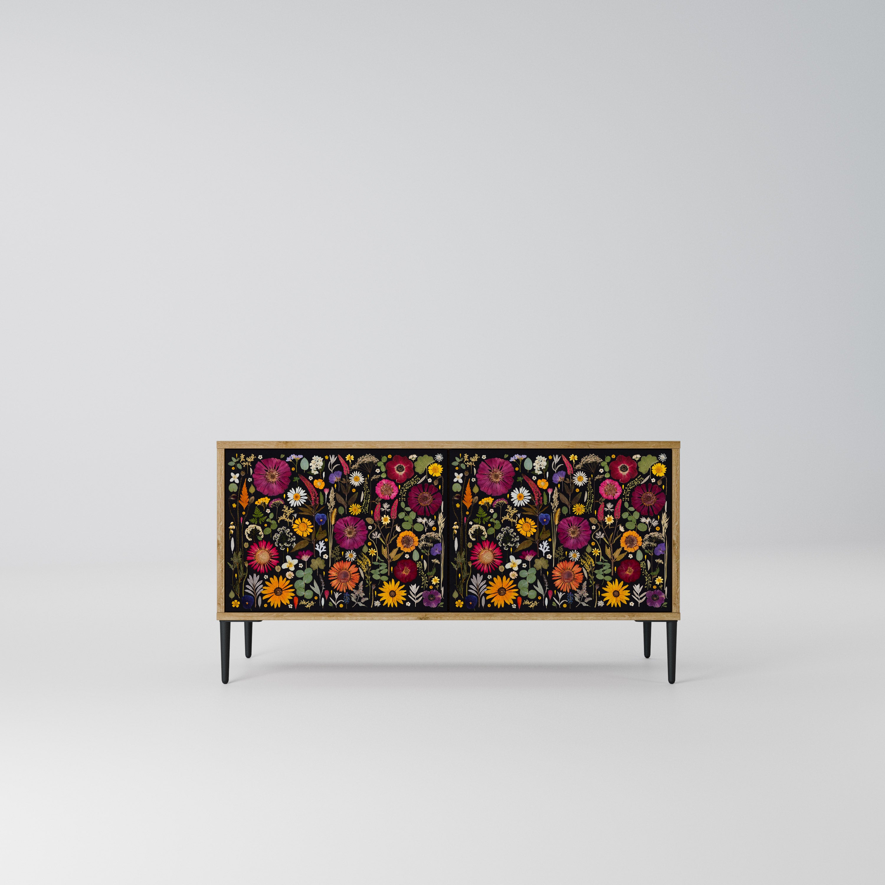 MIDNIGHT GARDEN Kompaktowa szafka RTV 2-drzwiowa