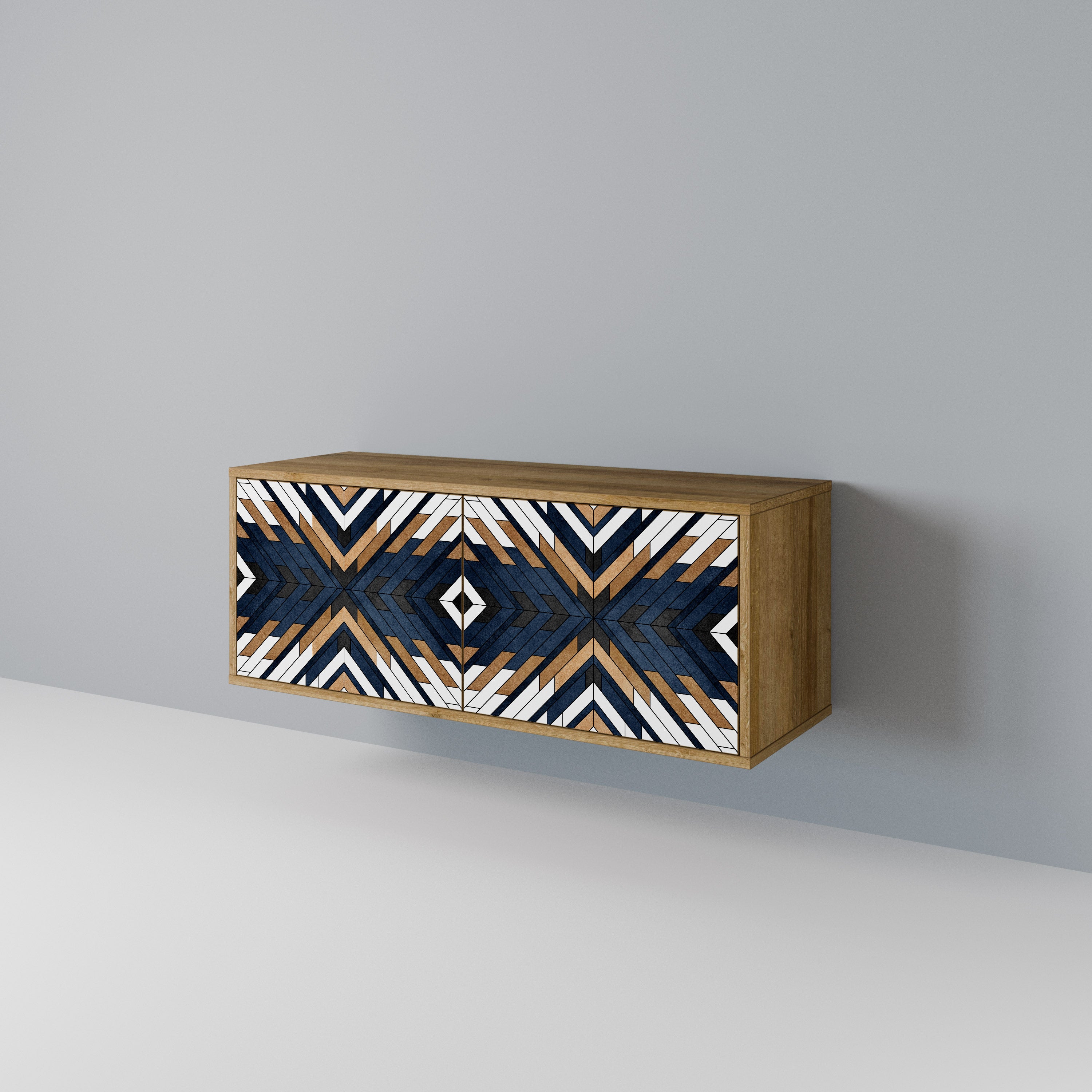ARTFUL GEOMETRY Kompaktowa szafka RTV 2-drzwiowa