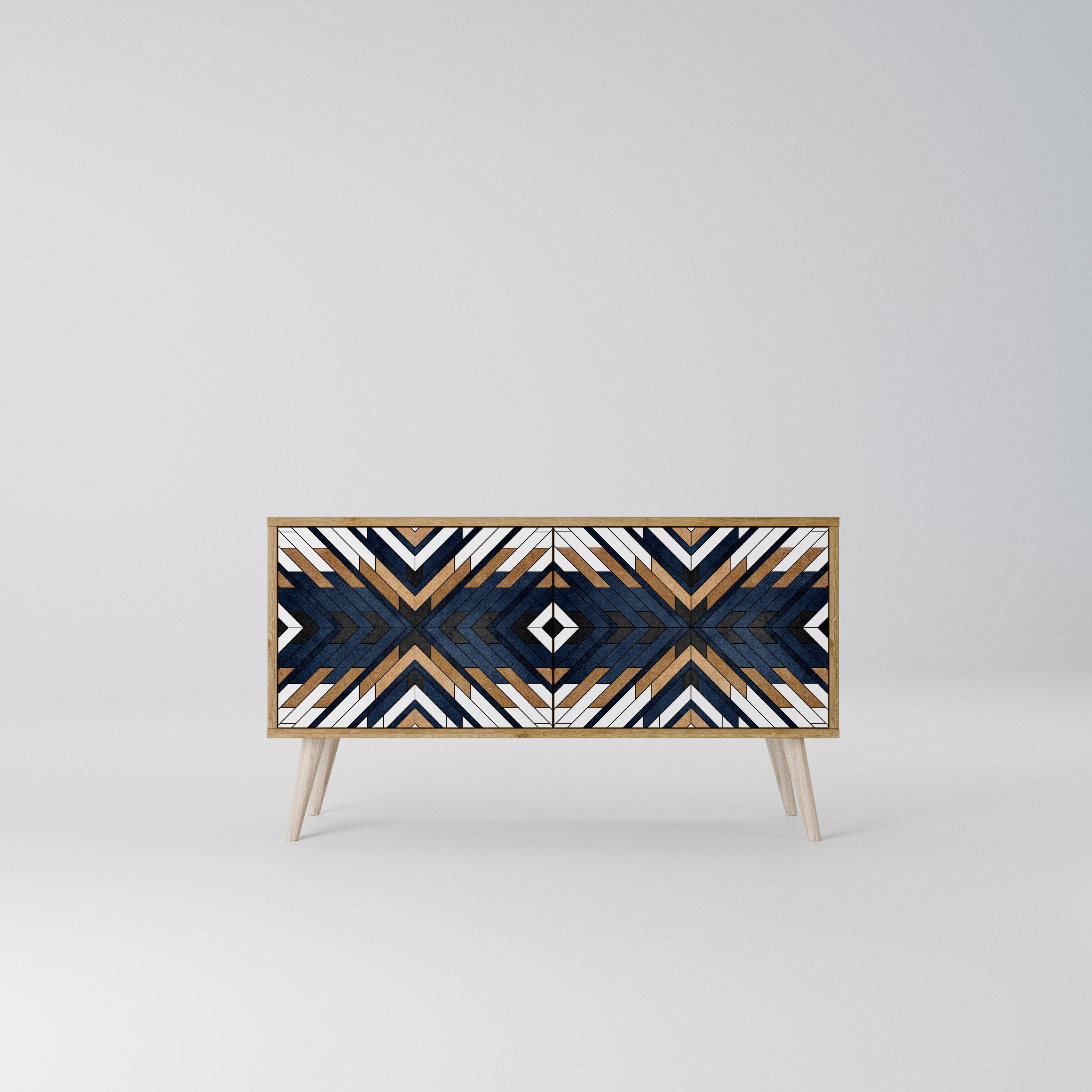 ARTFUL GEOMETRY Kompaktowa szafka RTV 2-drzwiowa
