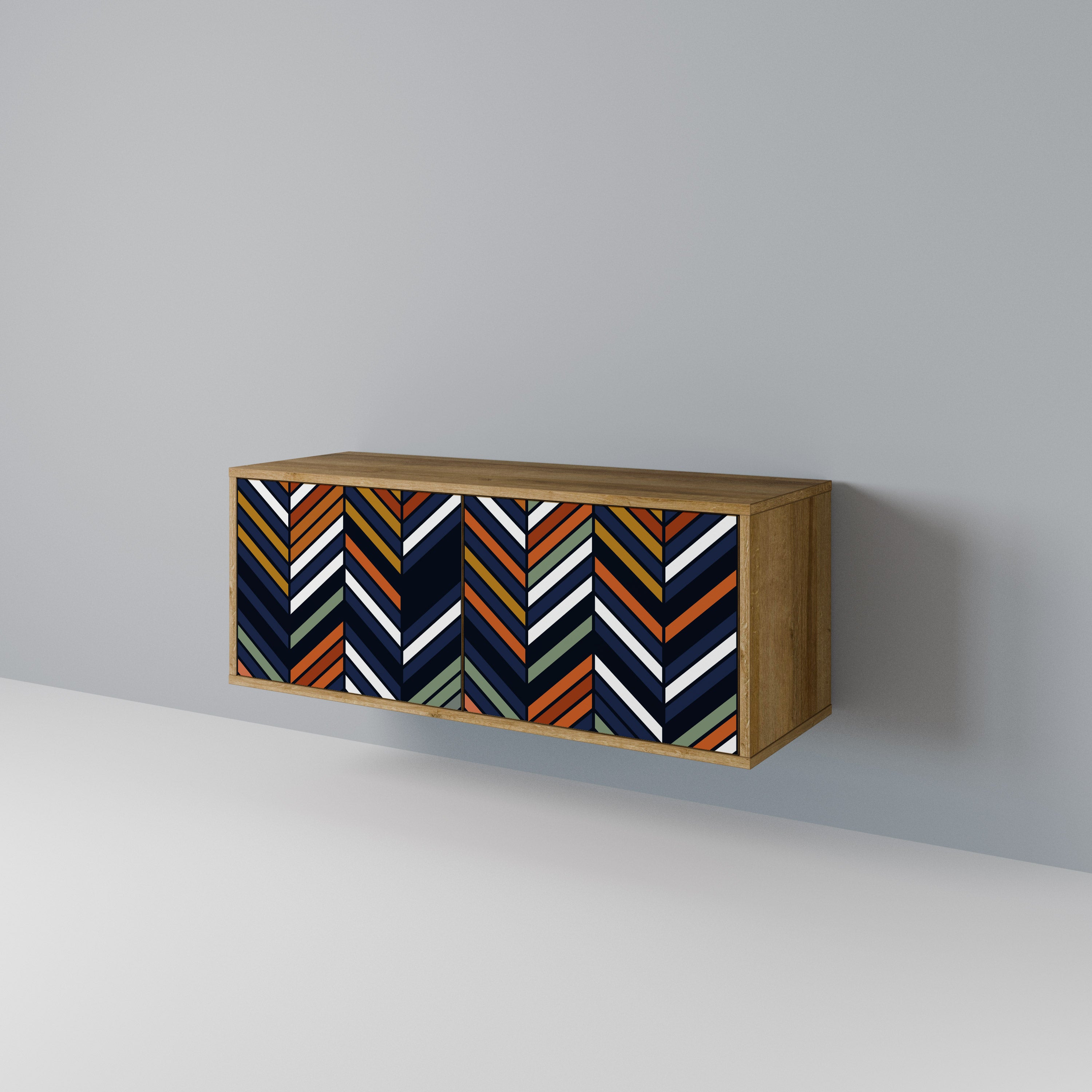 VIBRANT PATCHWORK Kompaktowa szafka RTV 2-drzwiowa
