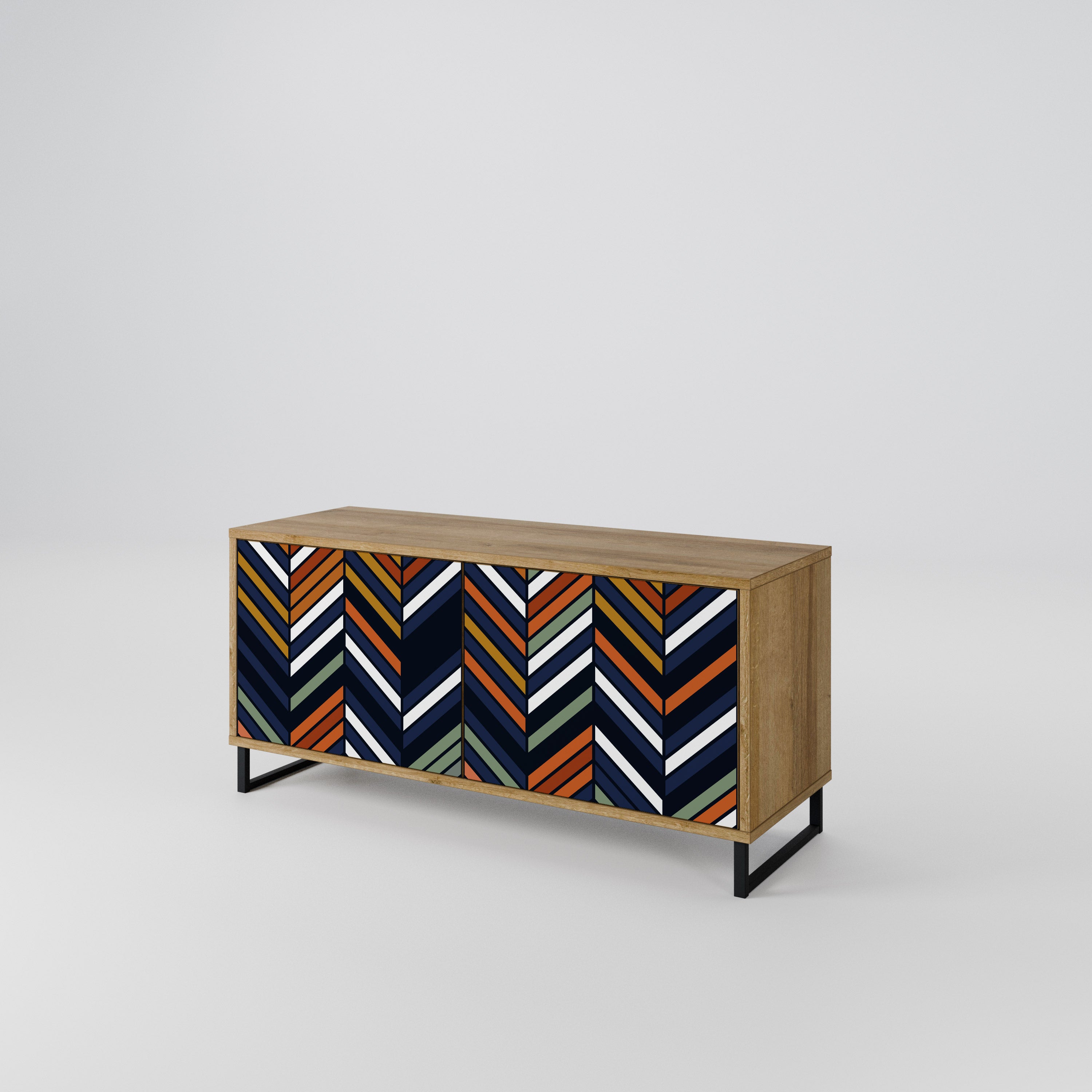 VIBRANT PATCHWORK Kompaktowa szafka RTV 2-drzwiowa