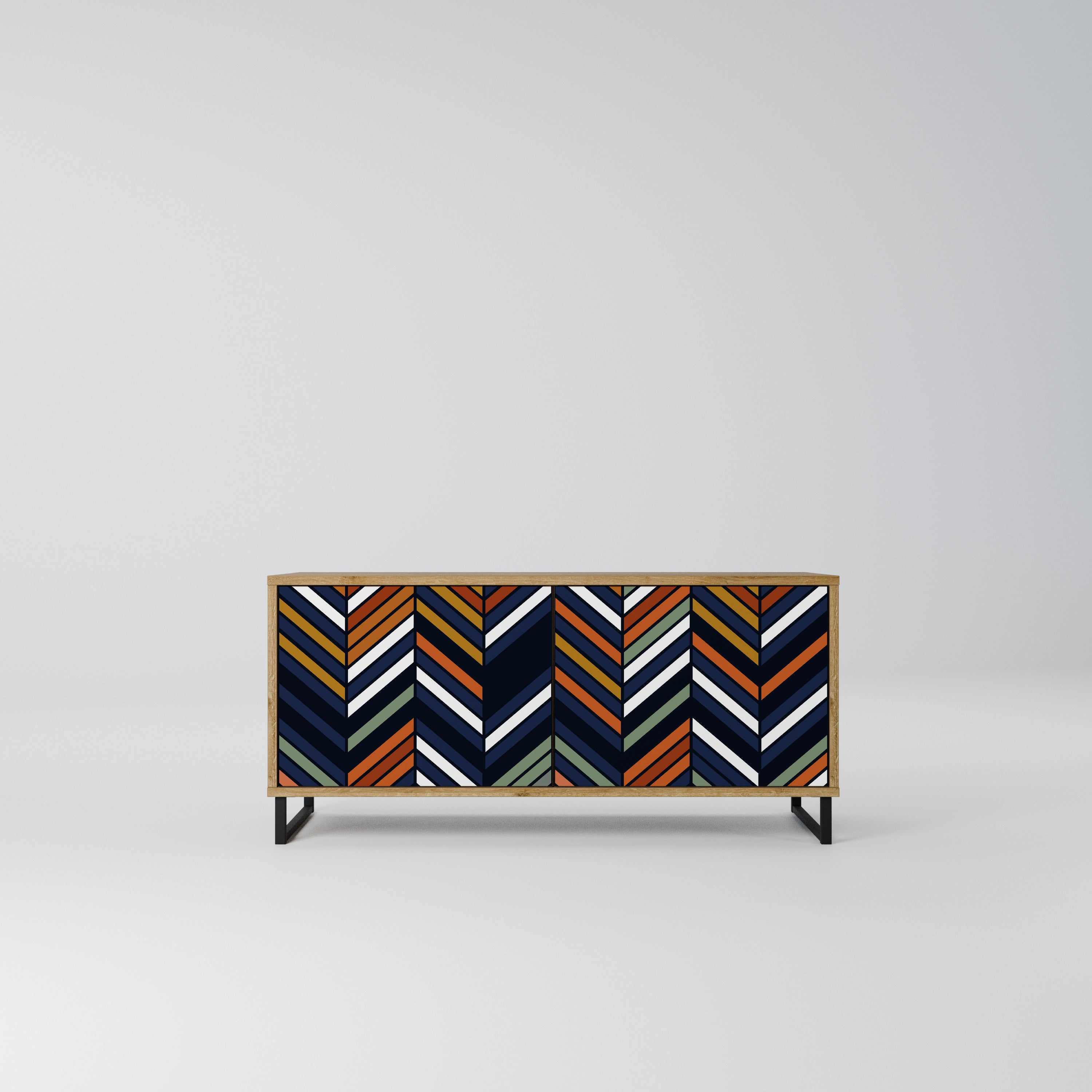 VIBRANT PATCHWORK Kompaktowa szafka RTV 2-drzwiowa