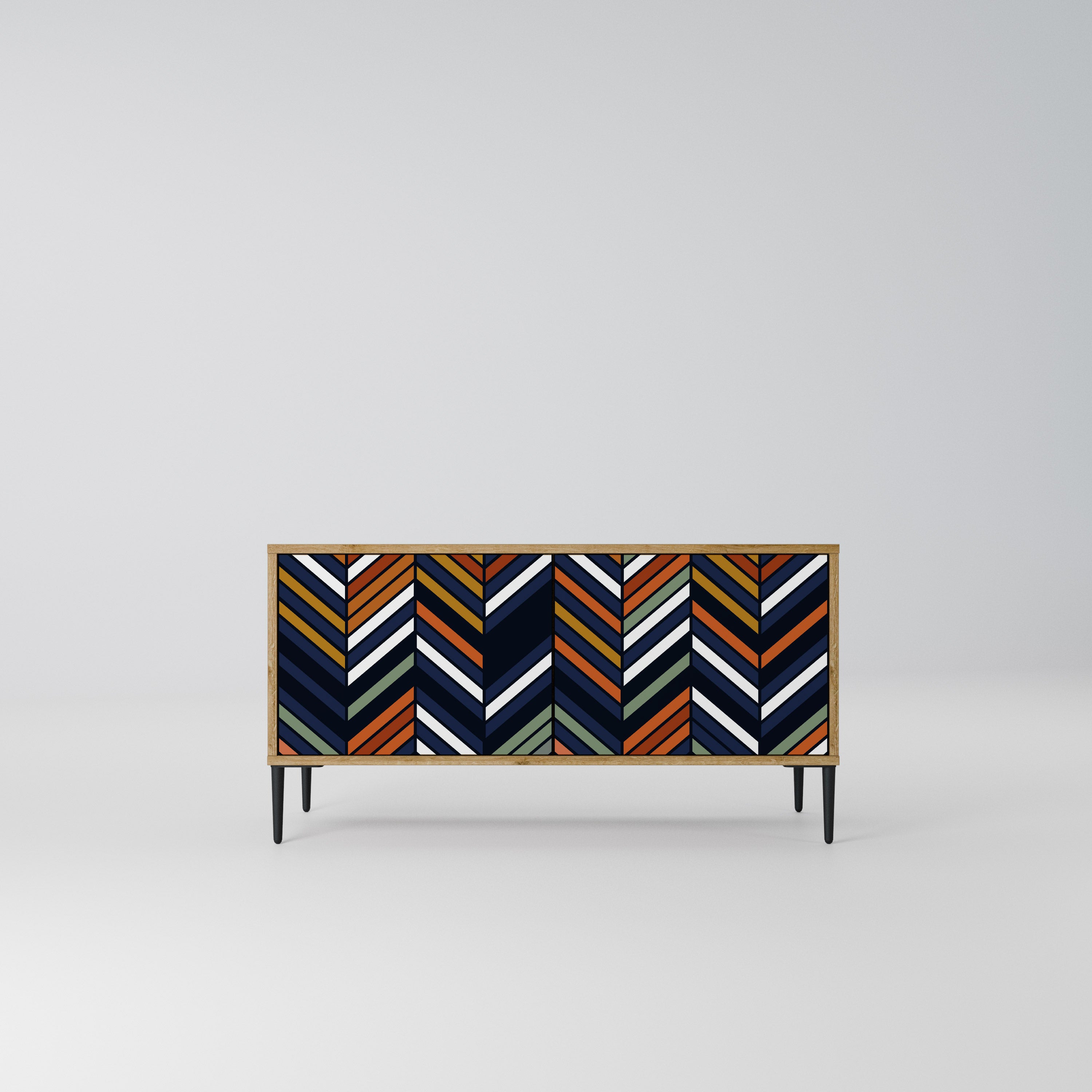 VIBRANT PATCHWORK Kompaktowa szafka RTV 2-drzwiowa