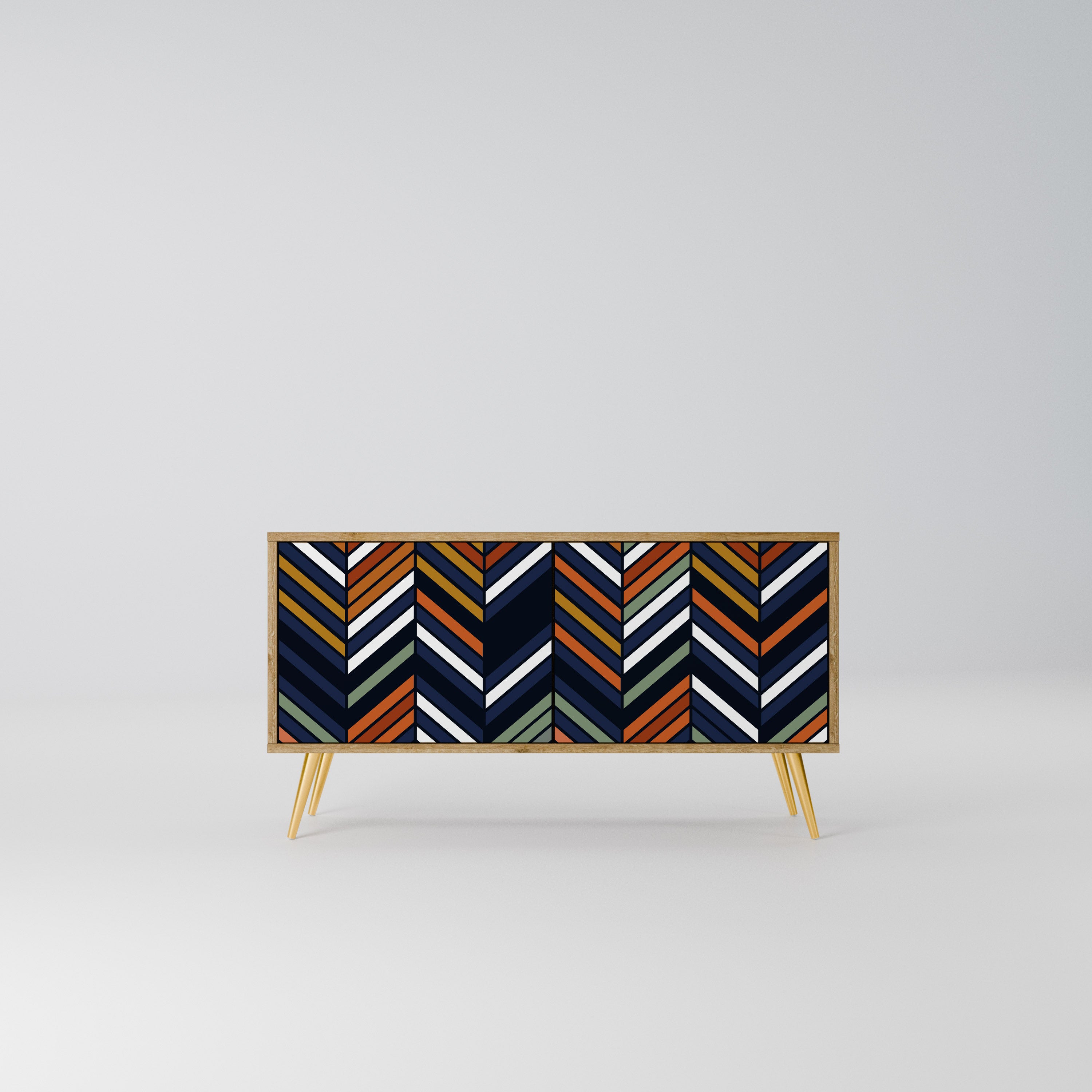 VIBRANT PATCHWORK Kompaktowa szafka RTV 2-drzwiowa