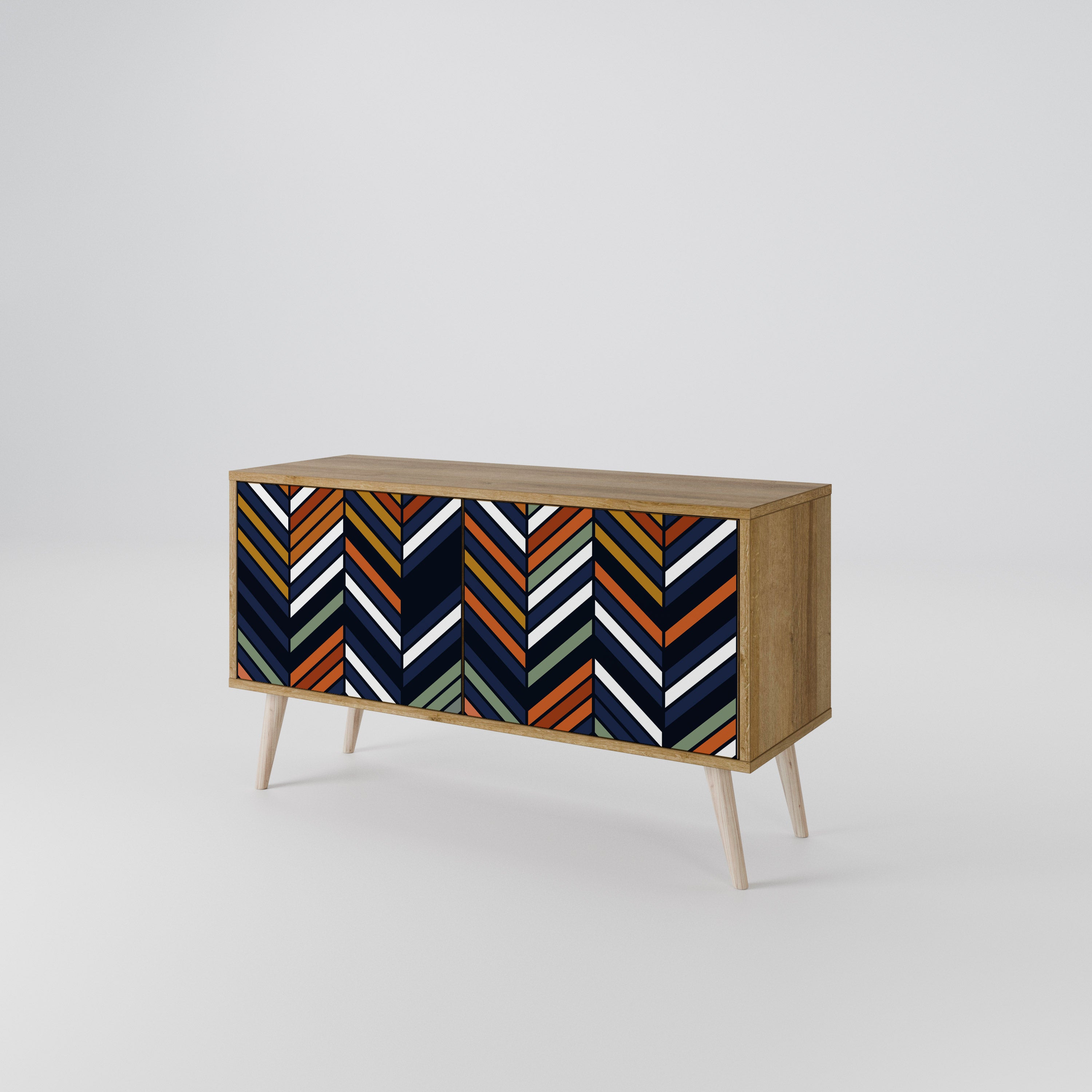 VIBRANT PATCHWORK Kompaktowa szafka RTV 2-drzwiowa