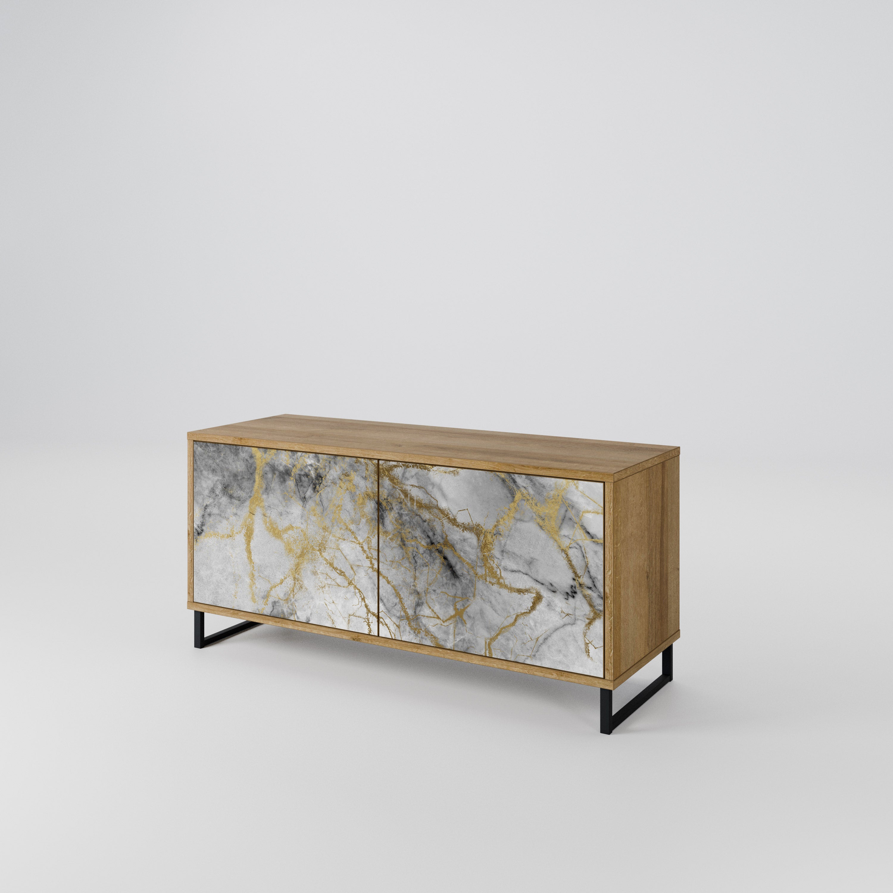 TIMELESS GLIDE Kompaktowa szafka RTV 2-drzwiowa