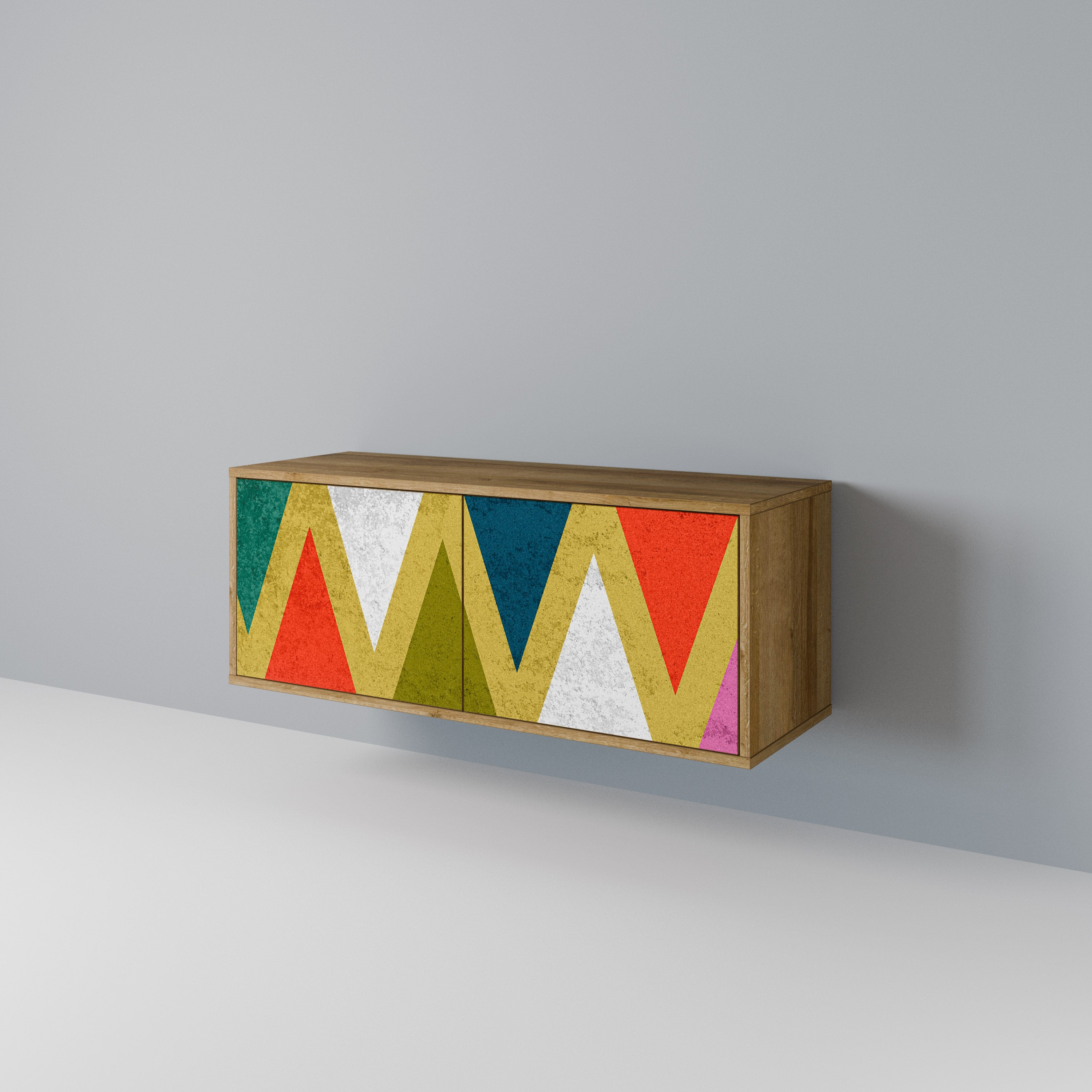 COLORFUL TRIANGLES Kompaktowa szafka RTV 2-drzwiowa