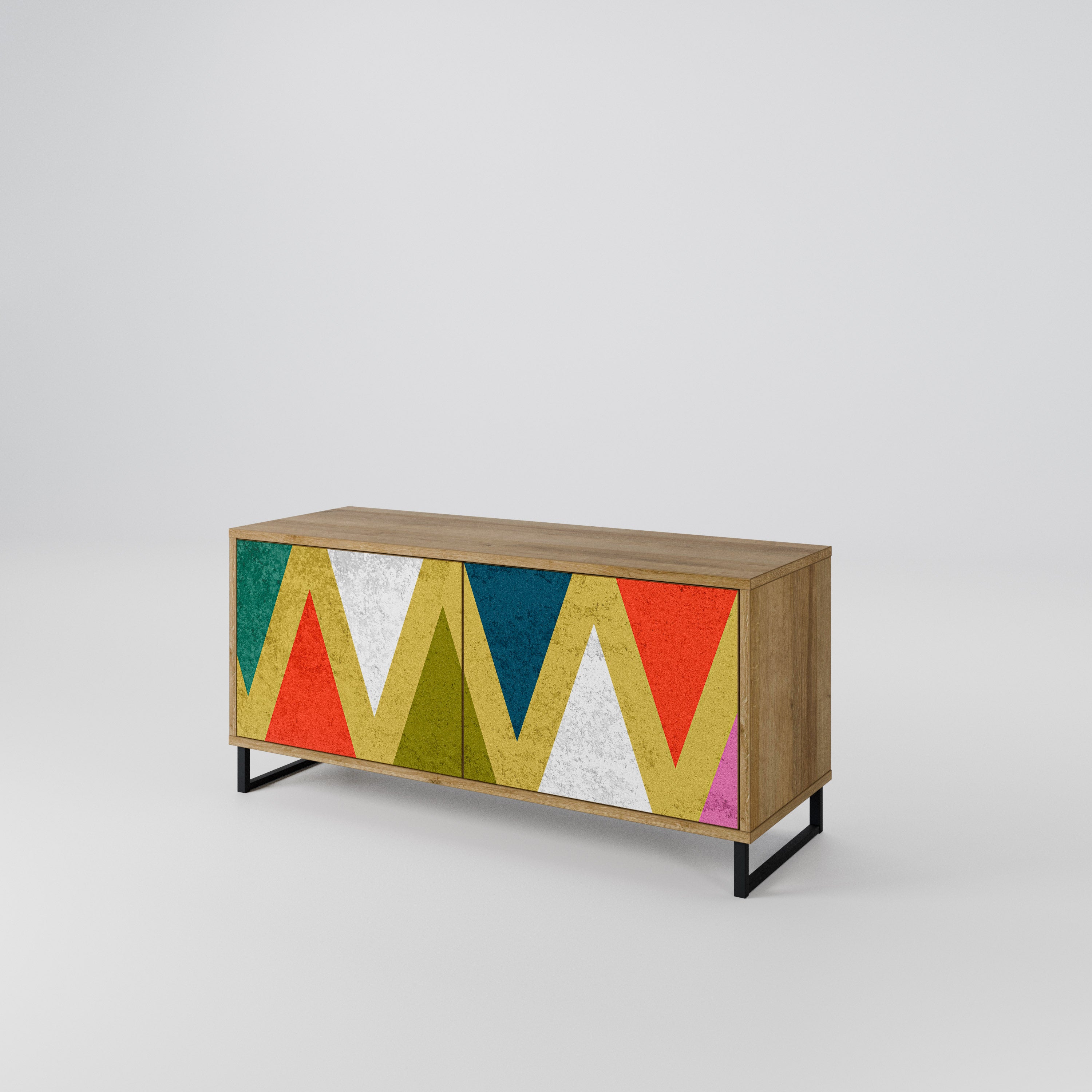 COLORFUL TRIANGLES Kompaktowa szafka RTV 2-drzwiowa