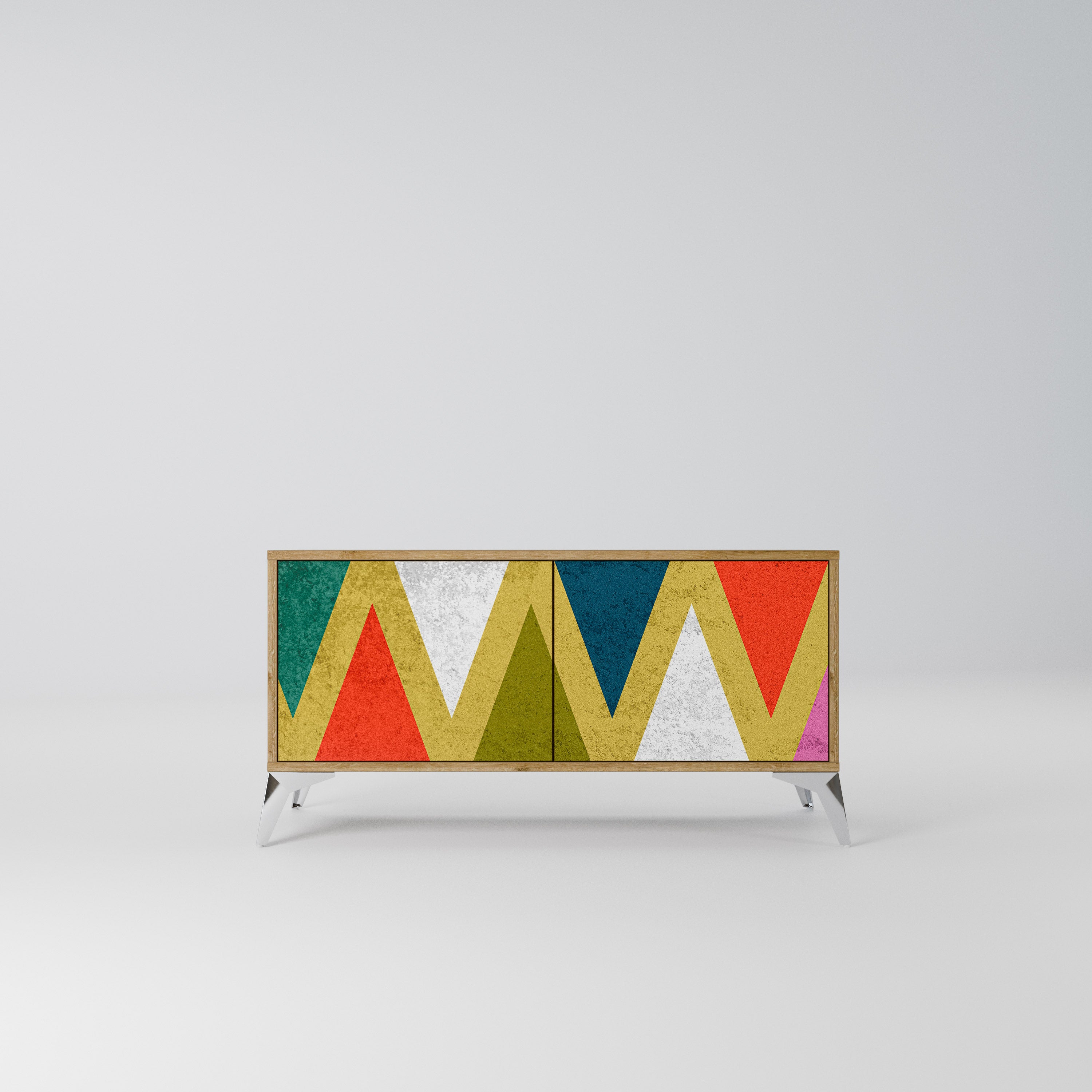 COLORFUL TRIANGLES Kompaktowa szafka RTV 2-drzwiowa