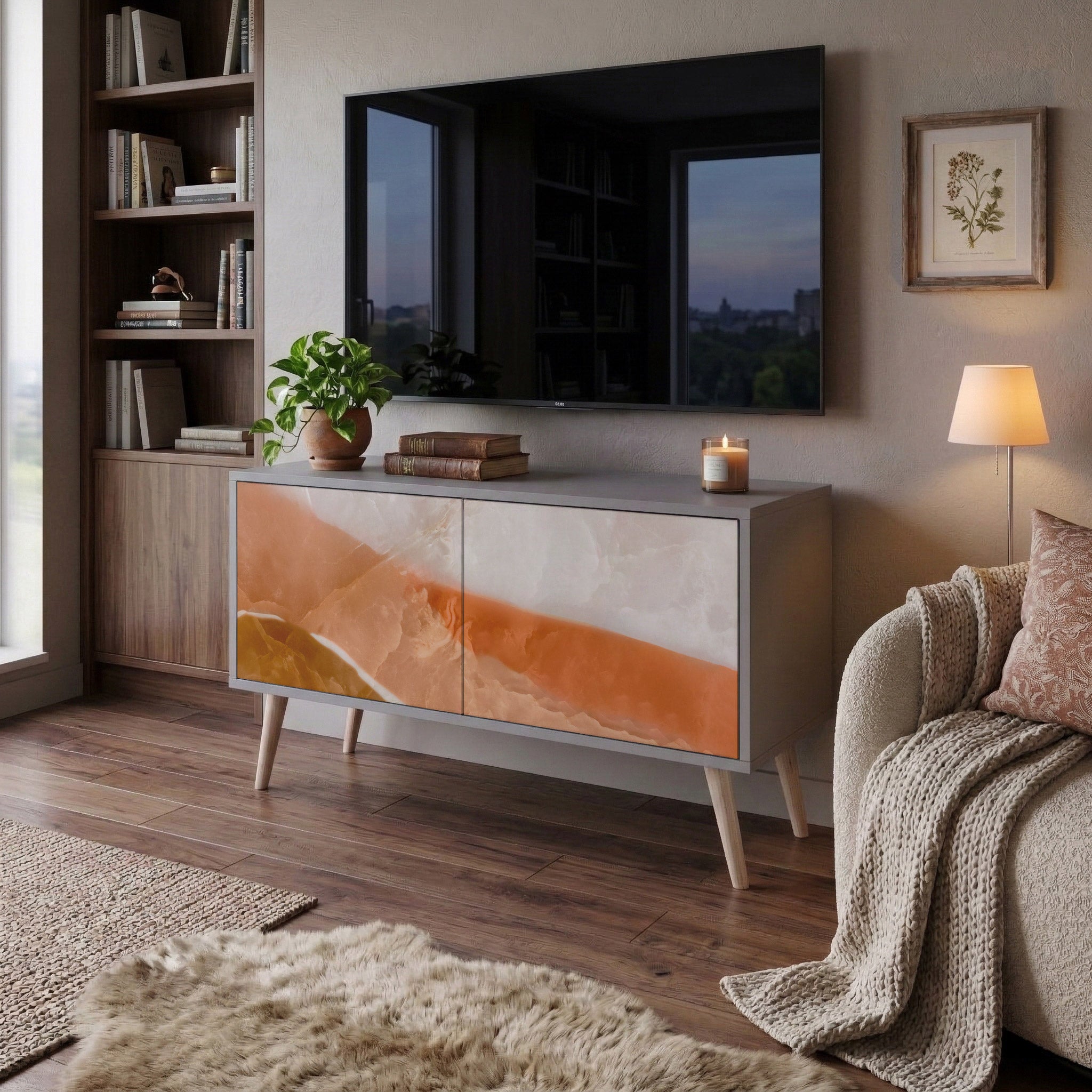 SANDHILLS SPLENDOUR Kompaktowa szafka RTV 2-drzwiowa