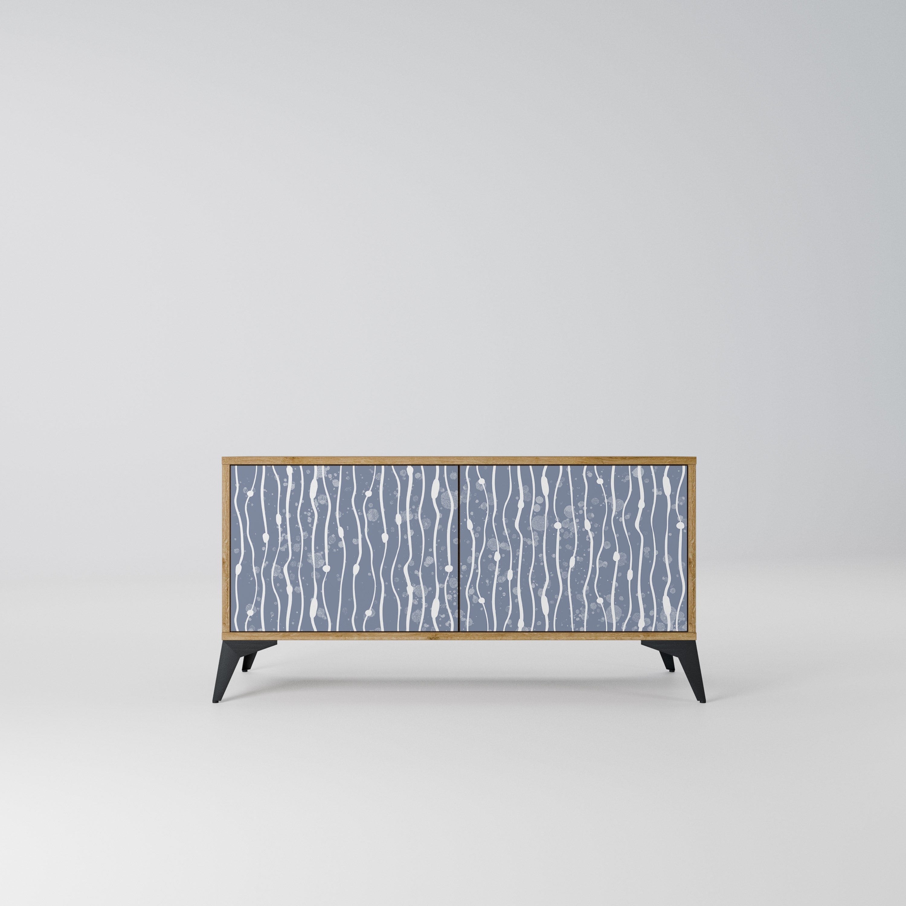 GRAPHITE RAIN Kompaktowa szafka RTV 2-drzwiowa