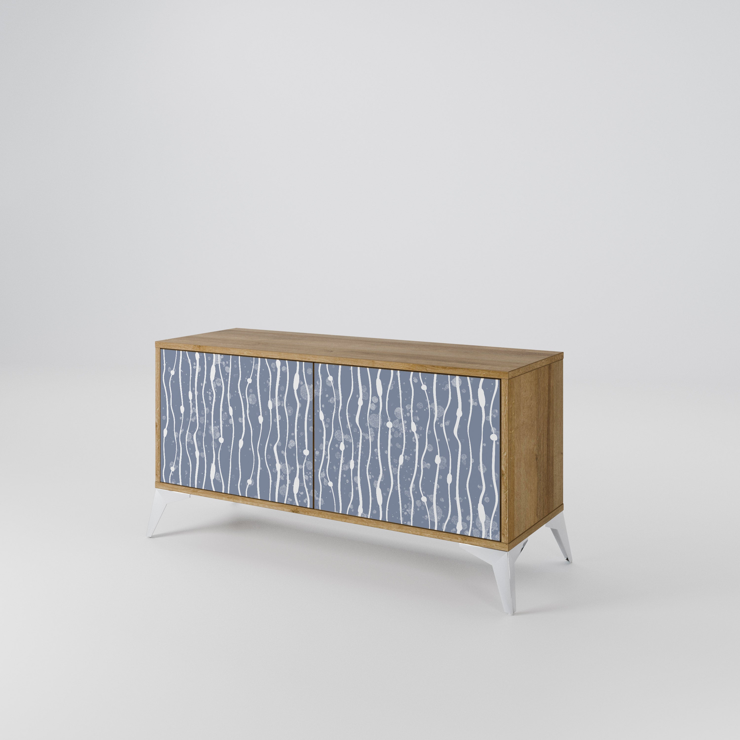 GRAPHITE RAIN Kompaktowa szafka RTV 2-drzwiowa
