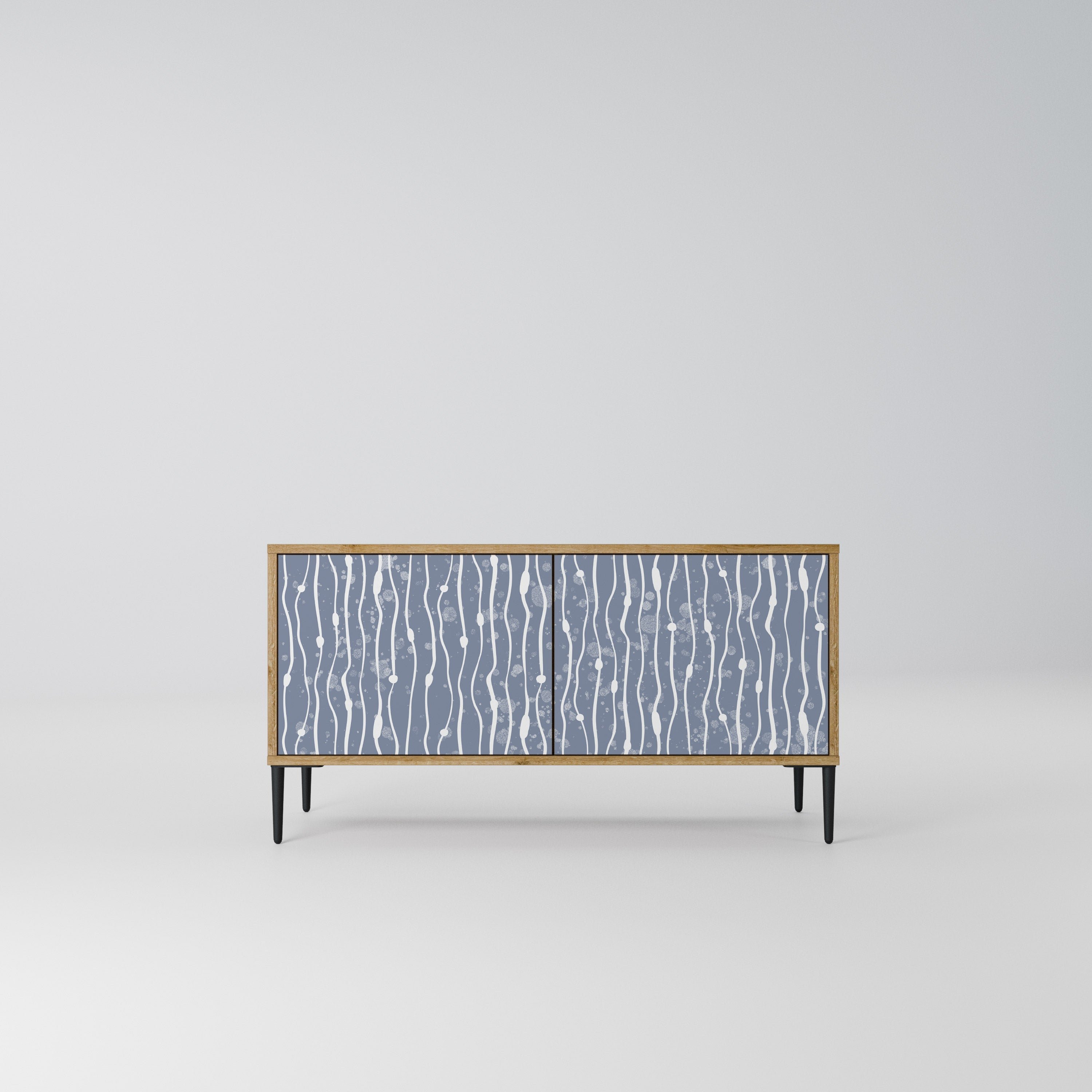 GRAPHITE RAIN Kompaktowa szafka RTV 2-drzwiowa