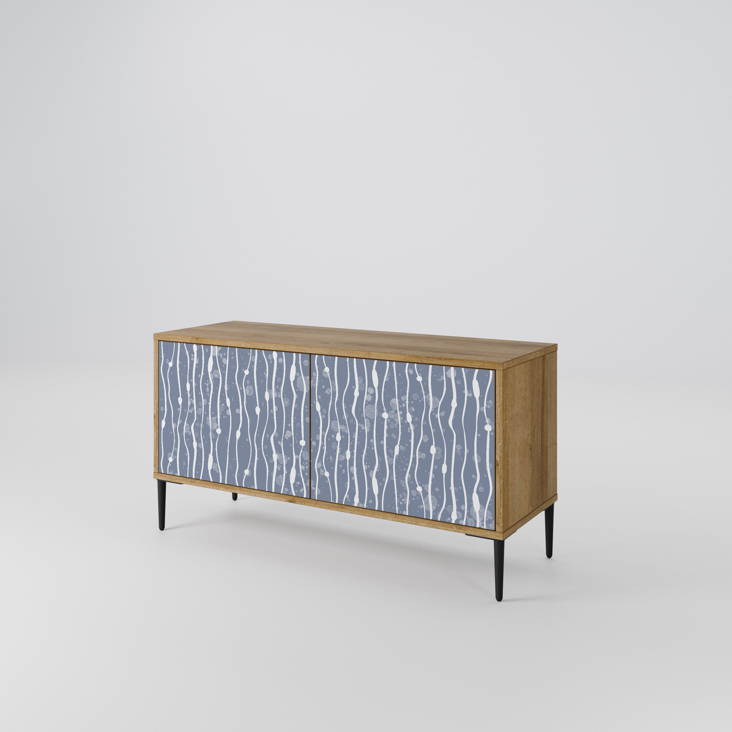 GRAPHITE RAIN Kompaktowa szafka RTV 2-drzwiowa