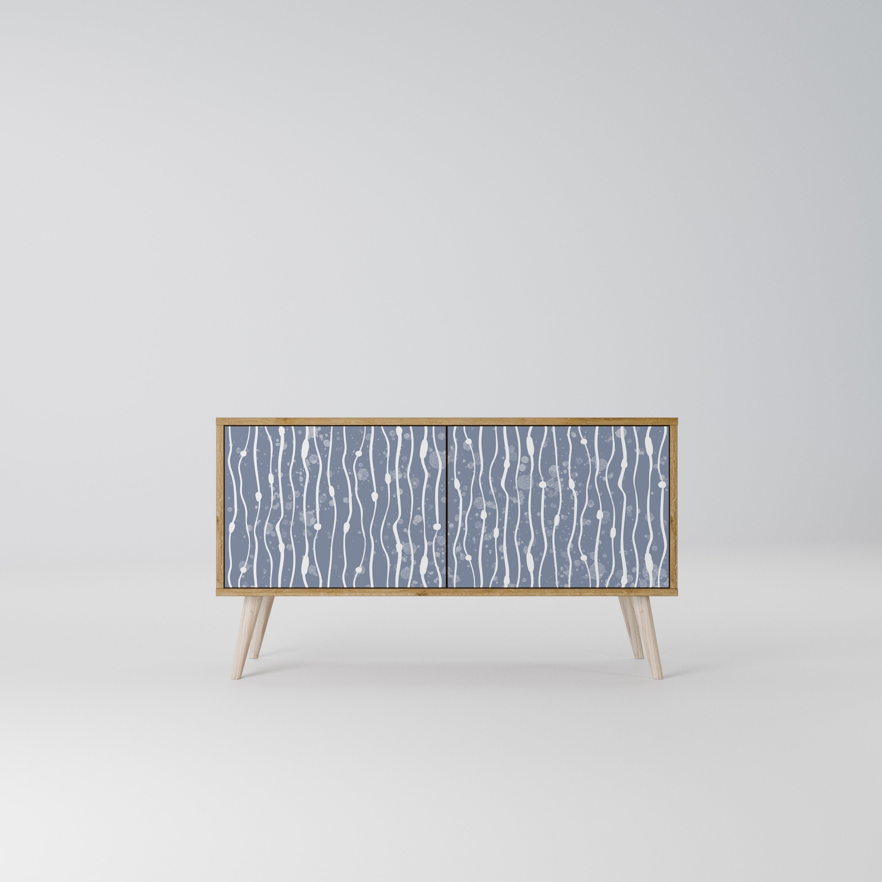 GRAPHITE RAIN Kompaktowa szafka RTV 2-drzwiowa