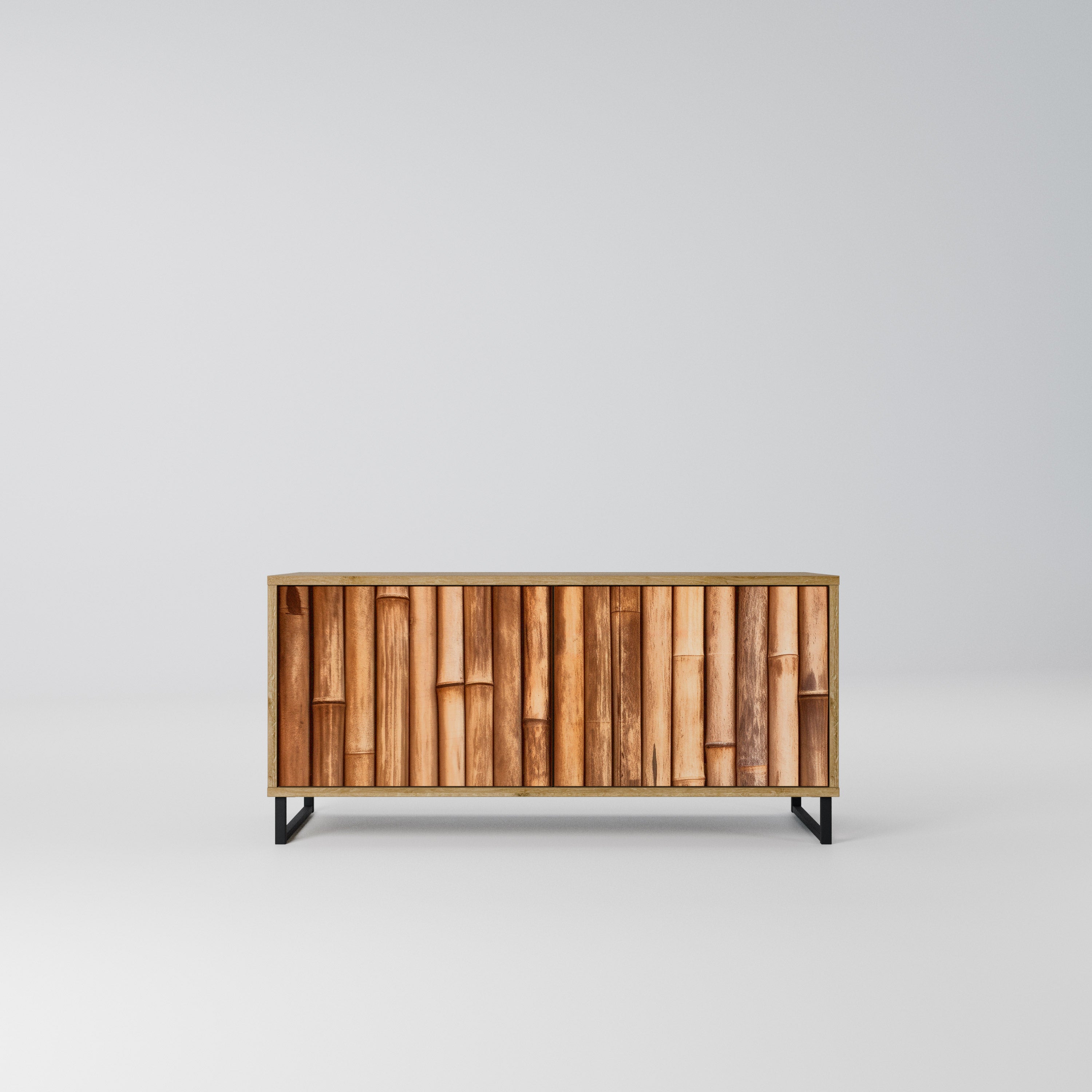 NATURAL WOOD Kompaktowa szafka RTV 2-drzwiowa