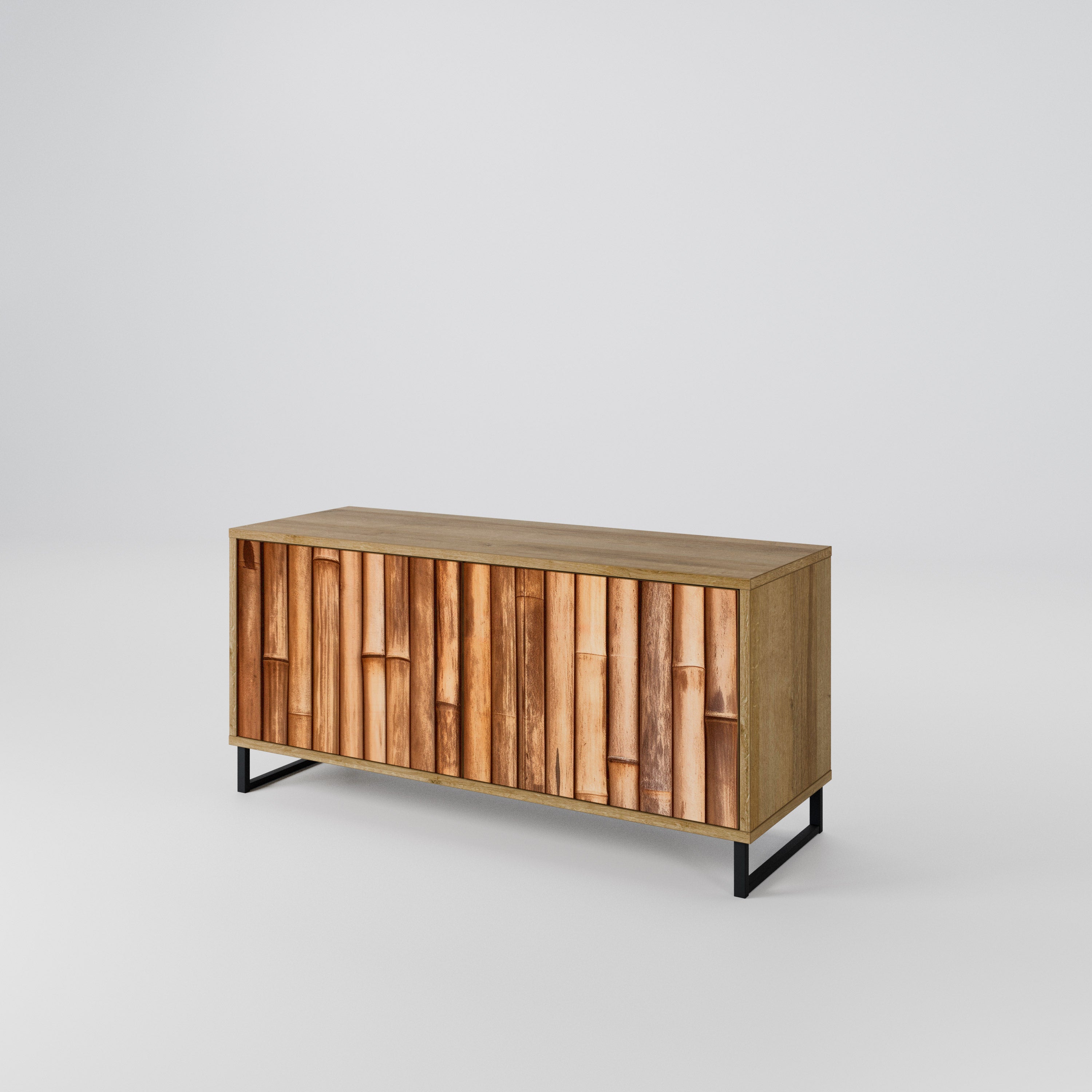 NATURAL WOOD Kompaktowa szafka RTV 2-drzwiowa