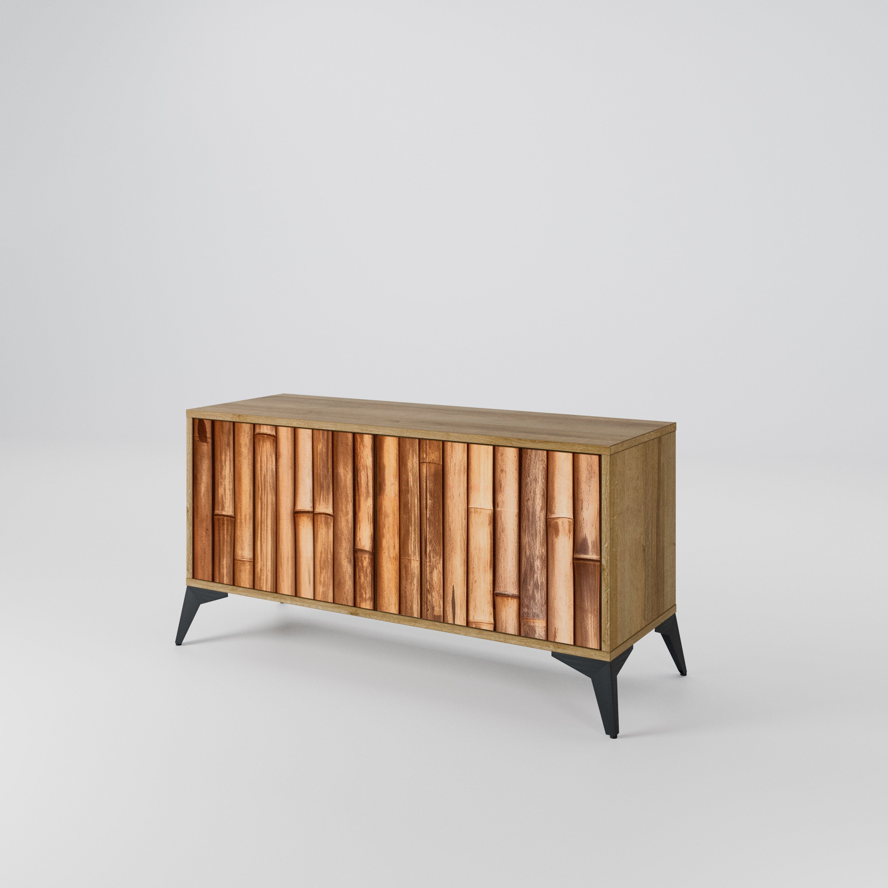 NATURAL WOOD Kompaktowa szafka RTV 2-drzwiowa