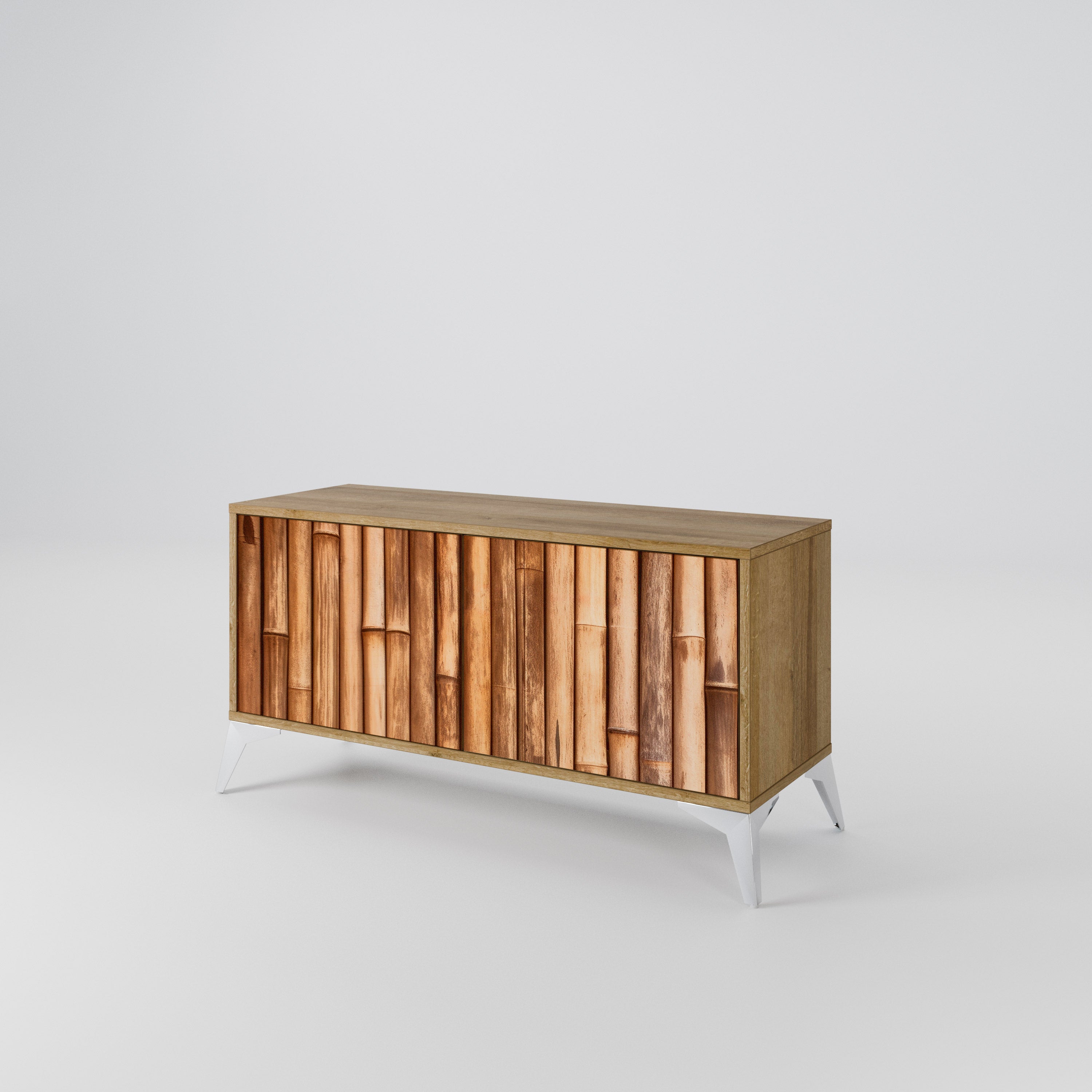 NATURAL WOOD Kompaktowa szafka RTV 2-drzwiowa