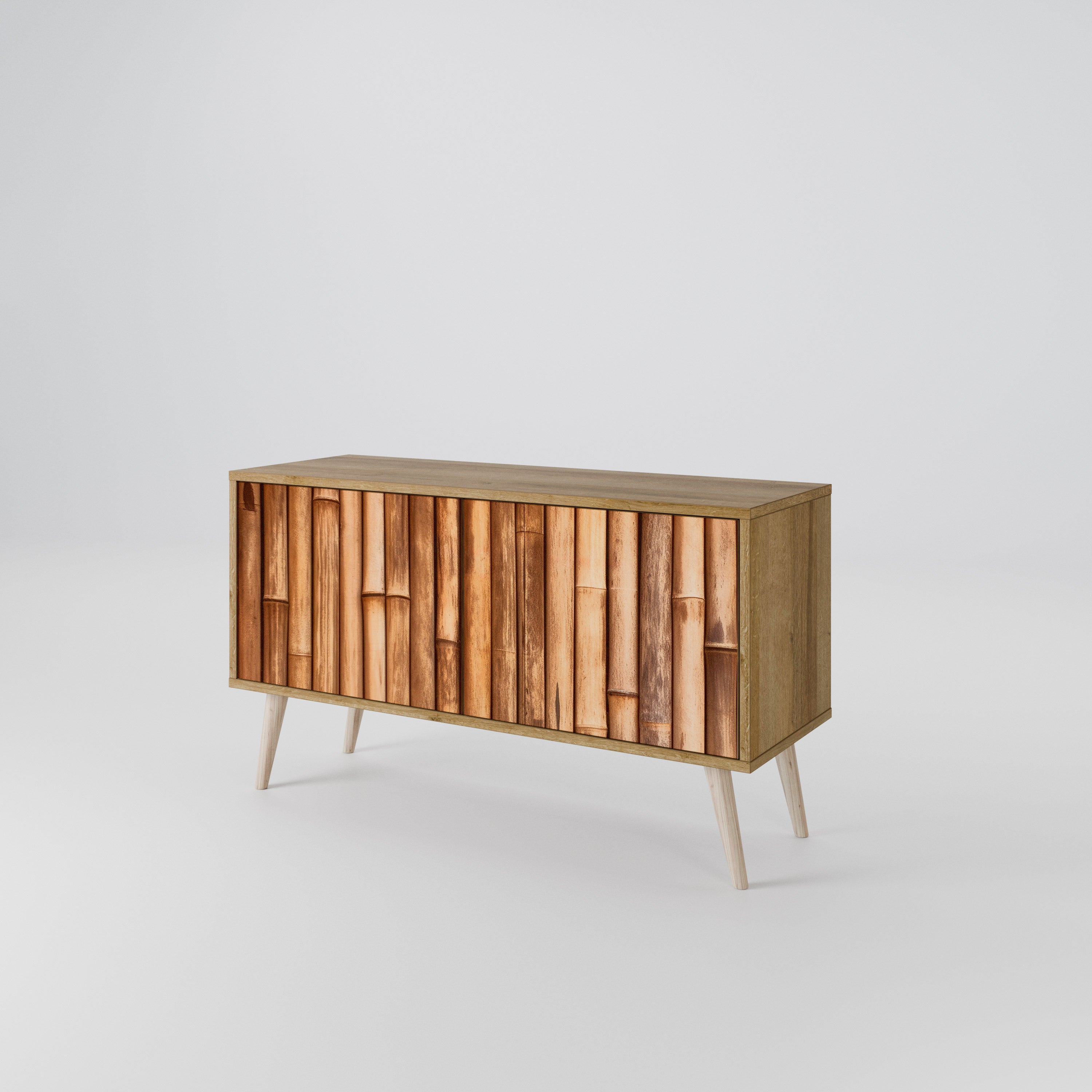 NATURAL WOOD Kompaktowa szafka RTV 2-drzwiowa