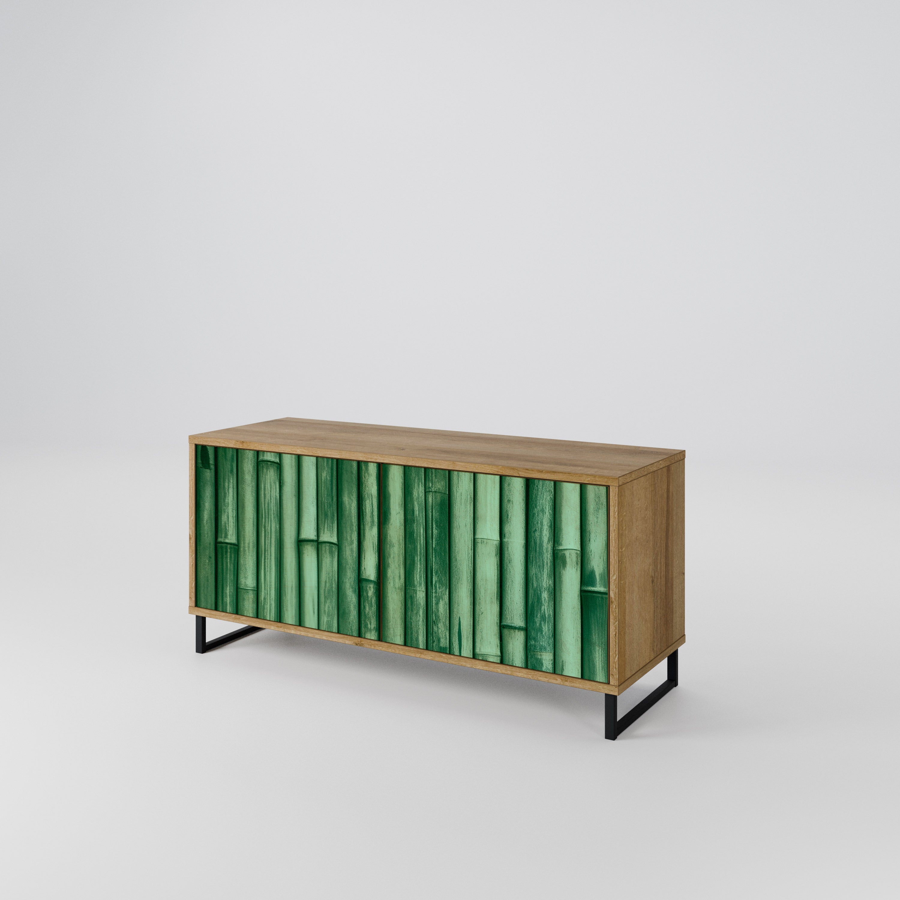 NATURAL GREEN Kompaktowa szafka RTV 2-drzwiowa
