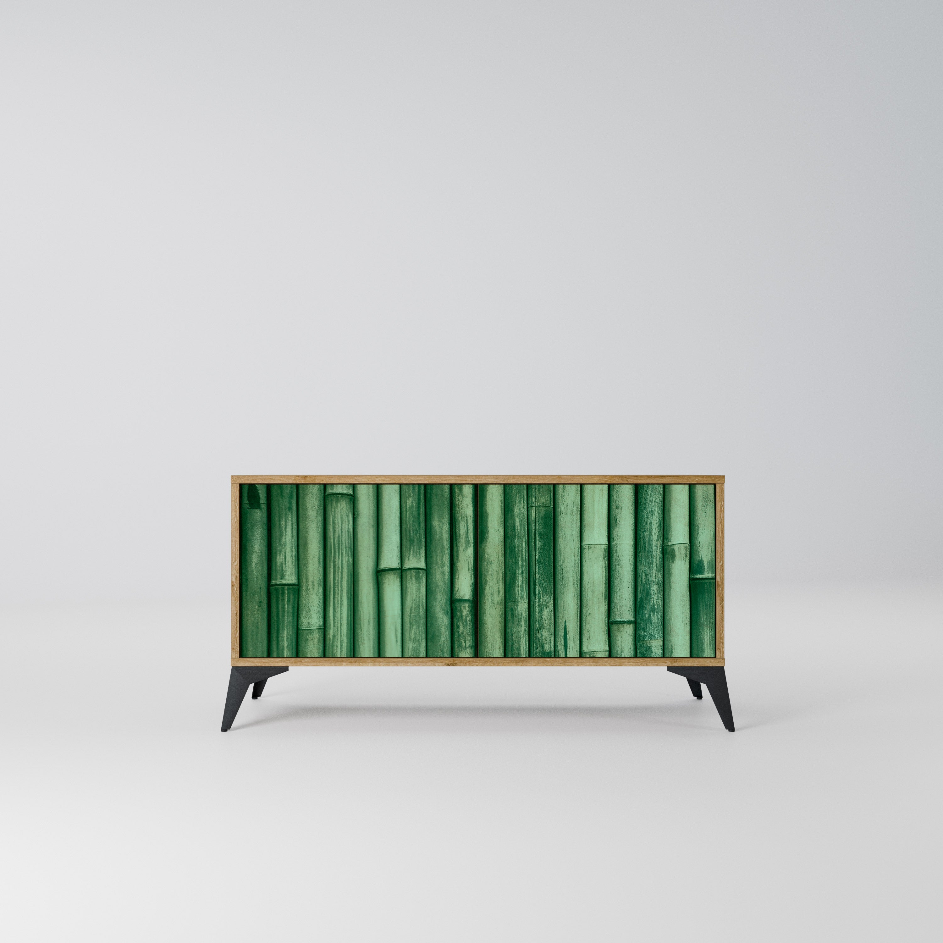 NATURAL GREEN Kompaktowa szafka RTV 2-drzwiowa
