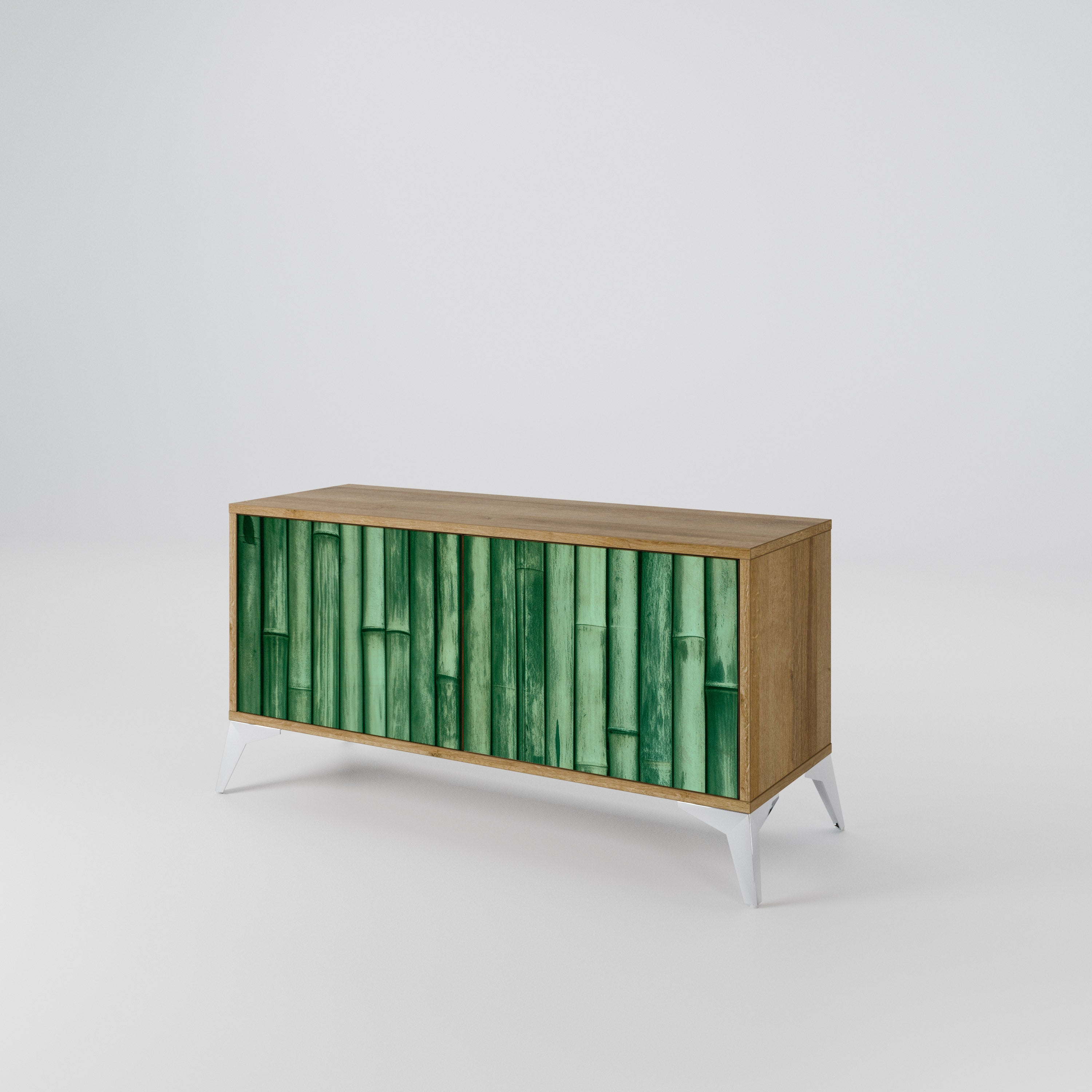 NATURAL GREEN Kompaktowa szafka RTV 2-drzwiowa