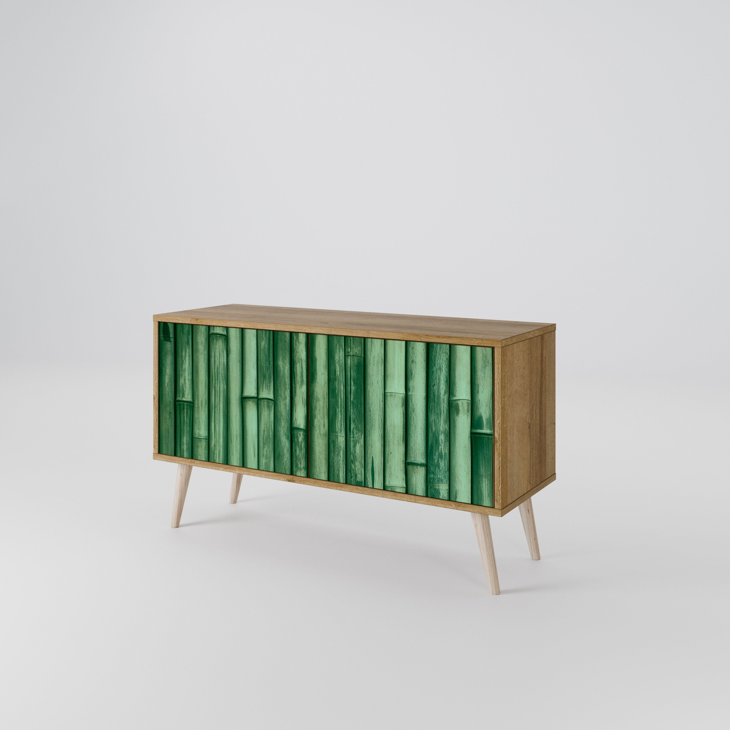 NATURAL GREEN Kompaktowa szafka RTV 2-drzwiowa