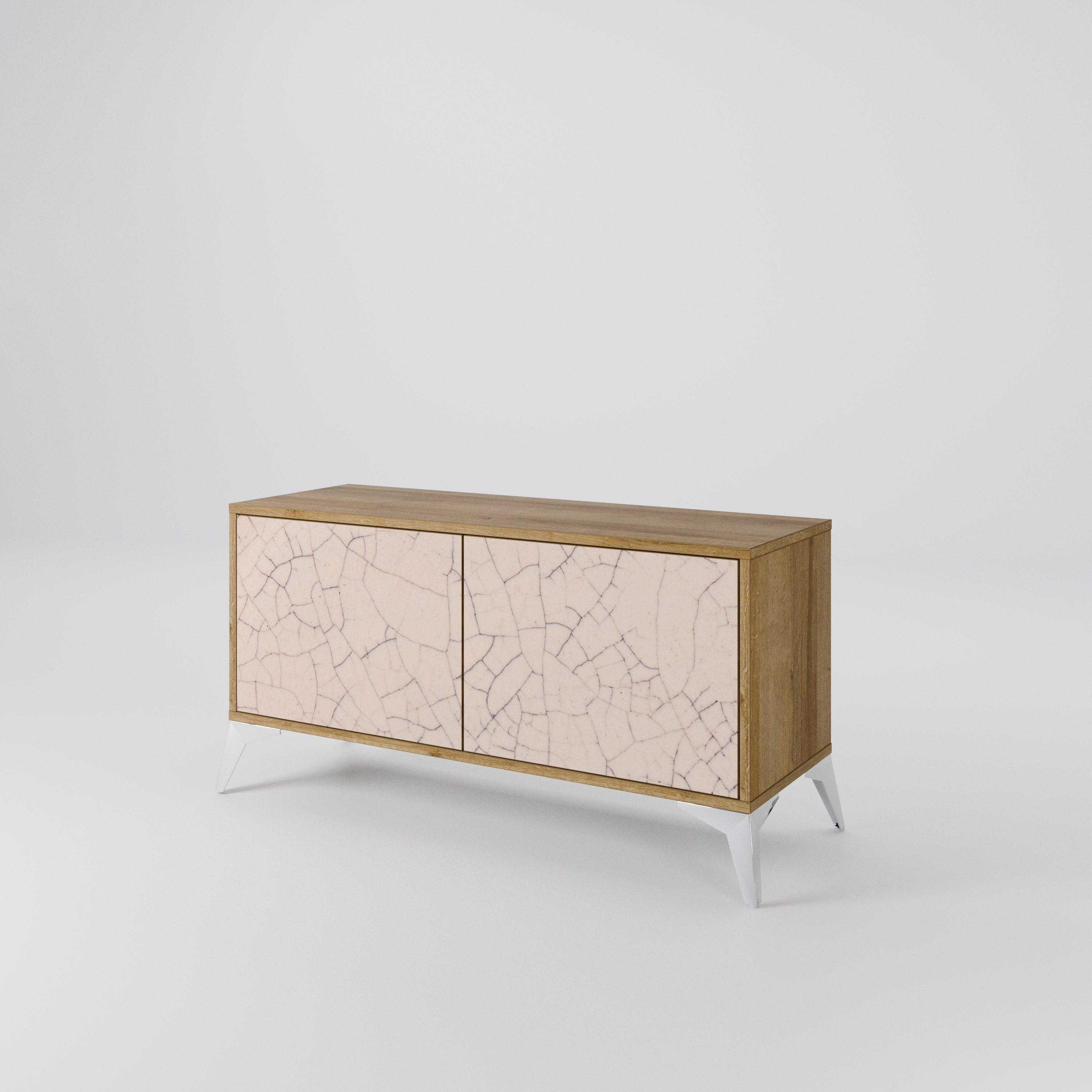 CERAMIC TEXTURE Kompaktowa szafka RTV 2-drzwiowa