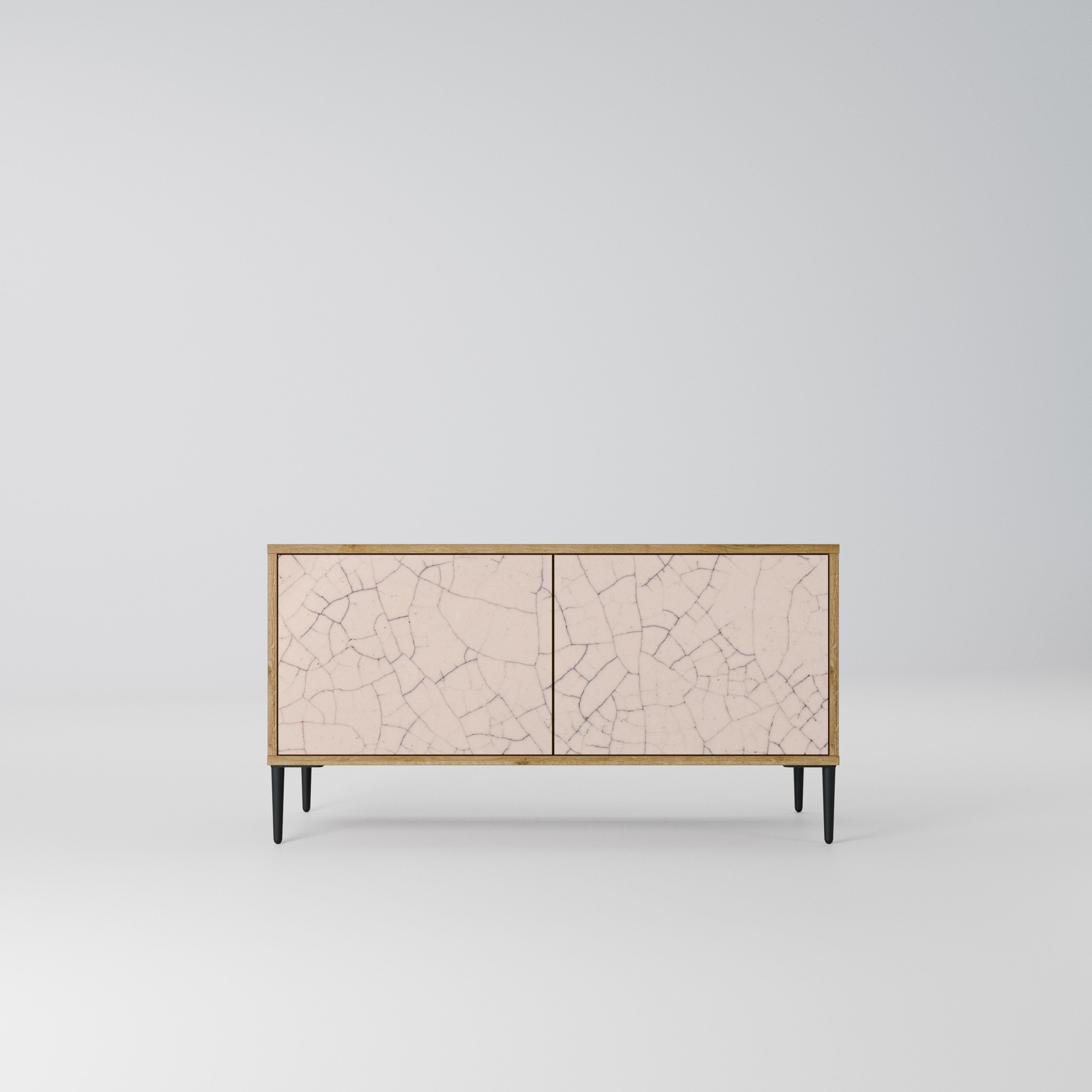 CERAMIC TEXTURE Kompaktowa szafka RTV 2-drzwiowa