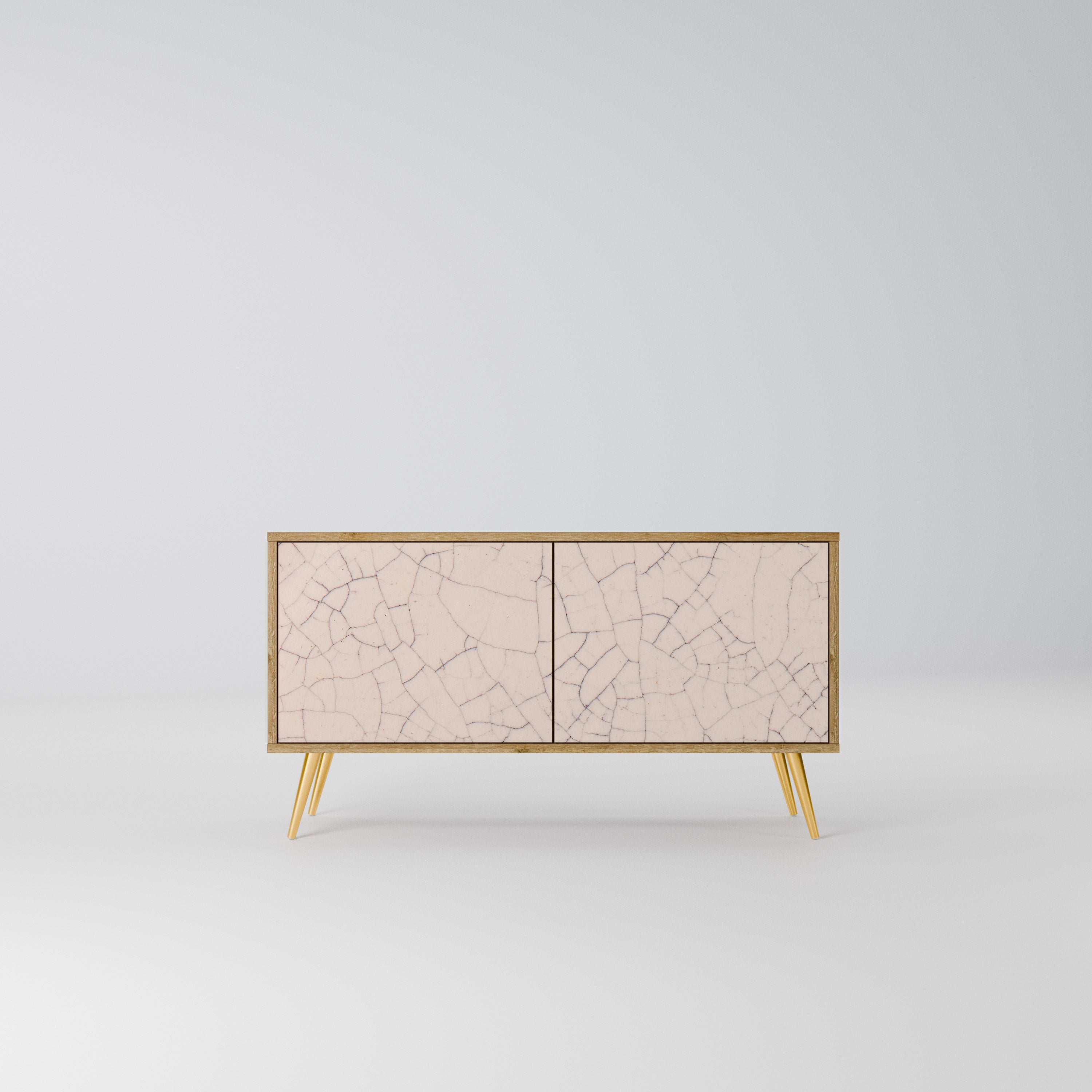 CERAMIC TEXTURE Kompaktowa szafka RTV 2-drzwiowa