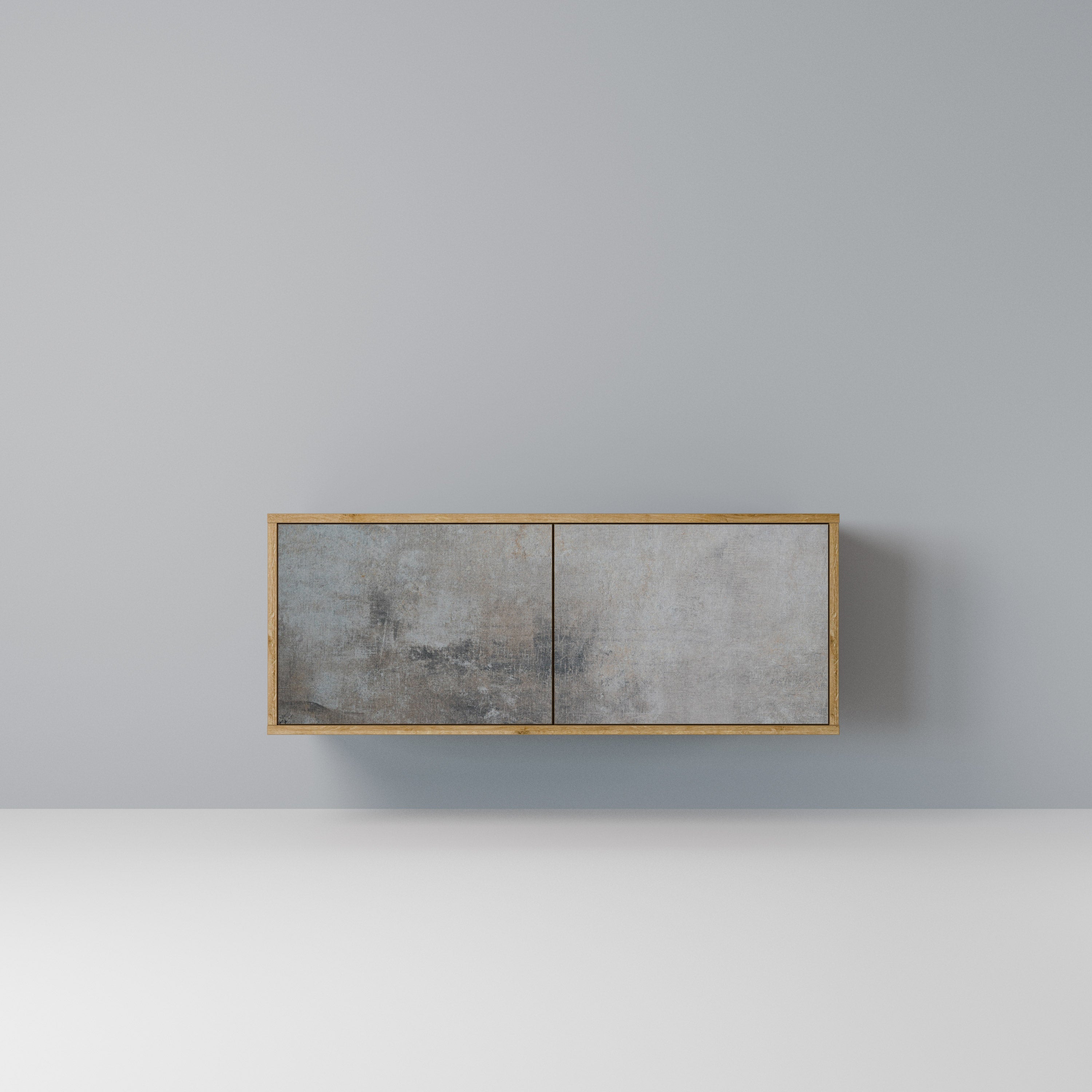 CONCRETE WALL Kompaktowa szafka RTV 2-drzwiowa