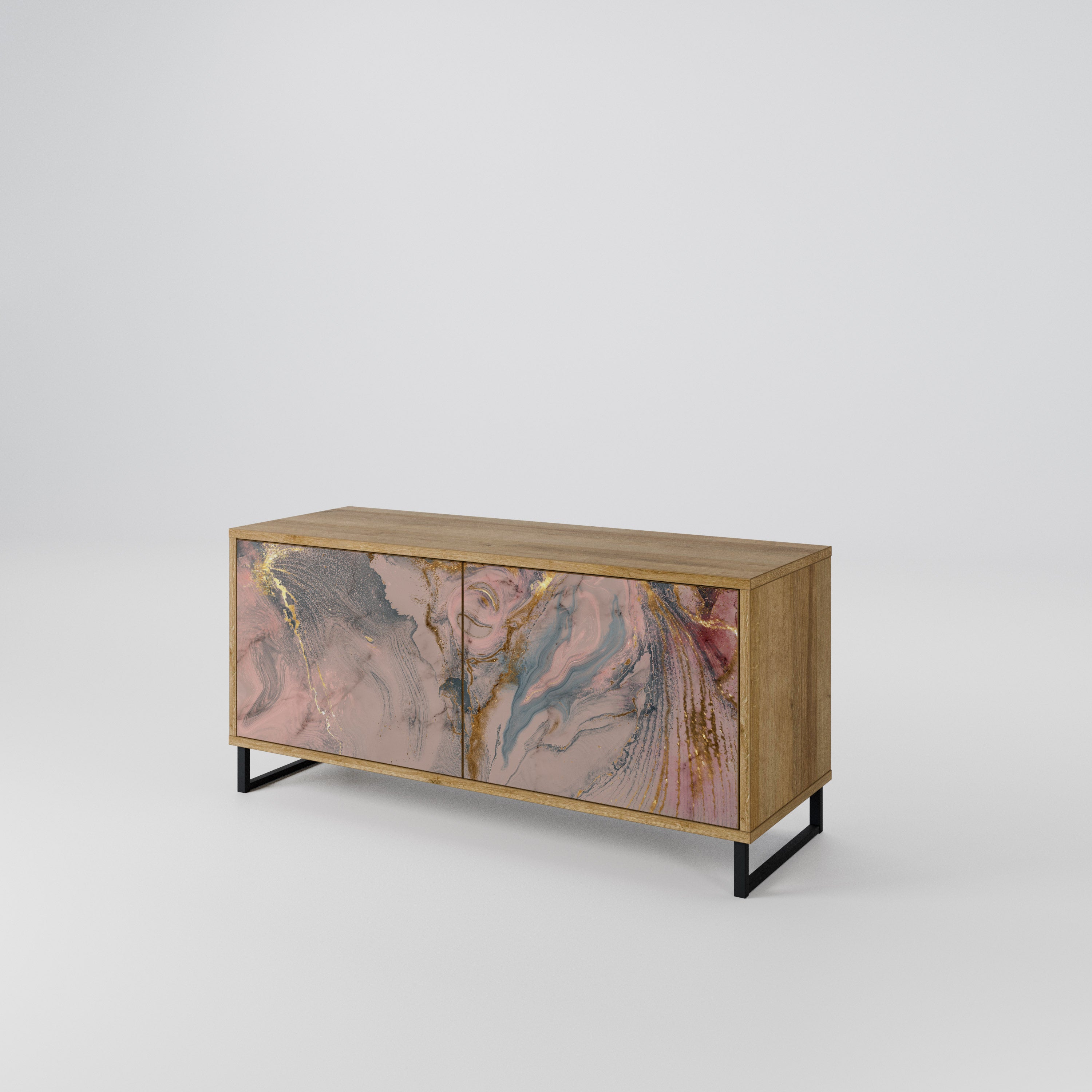 GILDED SWIRLS Kompaktowa szafka RTV 2-drzwiowa