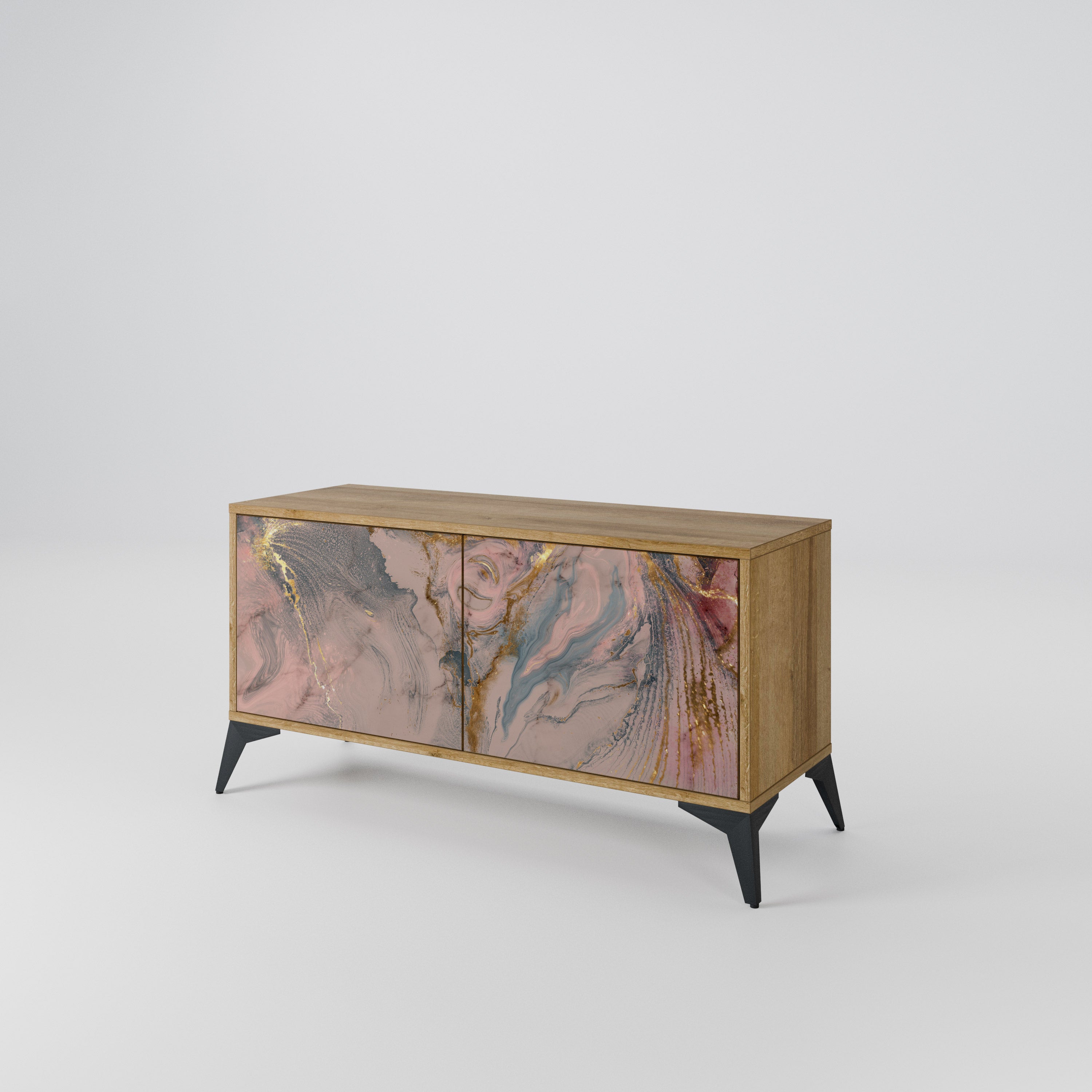 GILDED SWIRLS Kompaktowa szafka RTV 2-drzwiowa