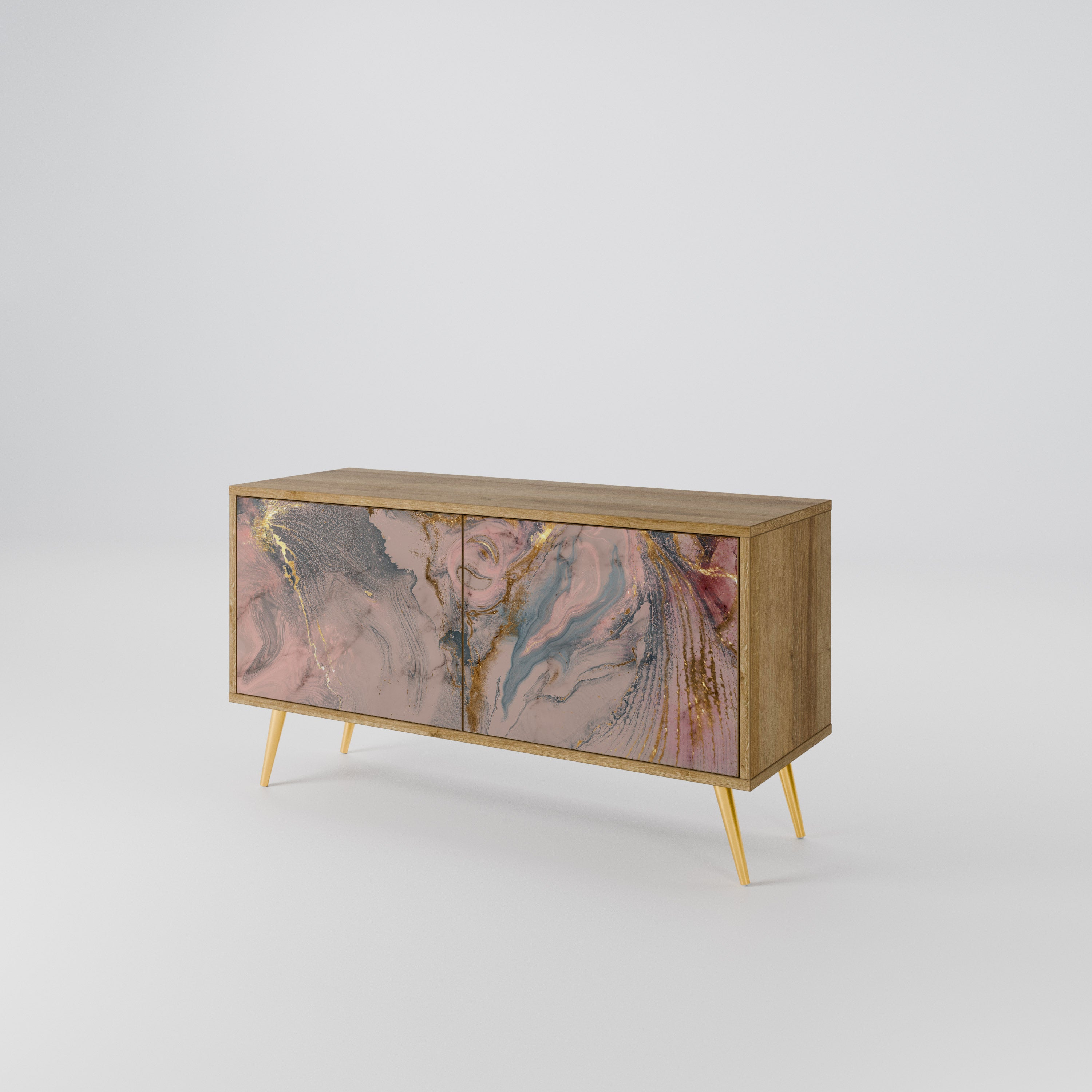 GILDED SWIRLS Kompaktowa szafka RTV 2-drzwiowa