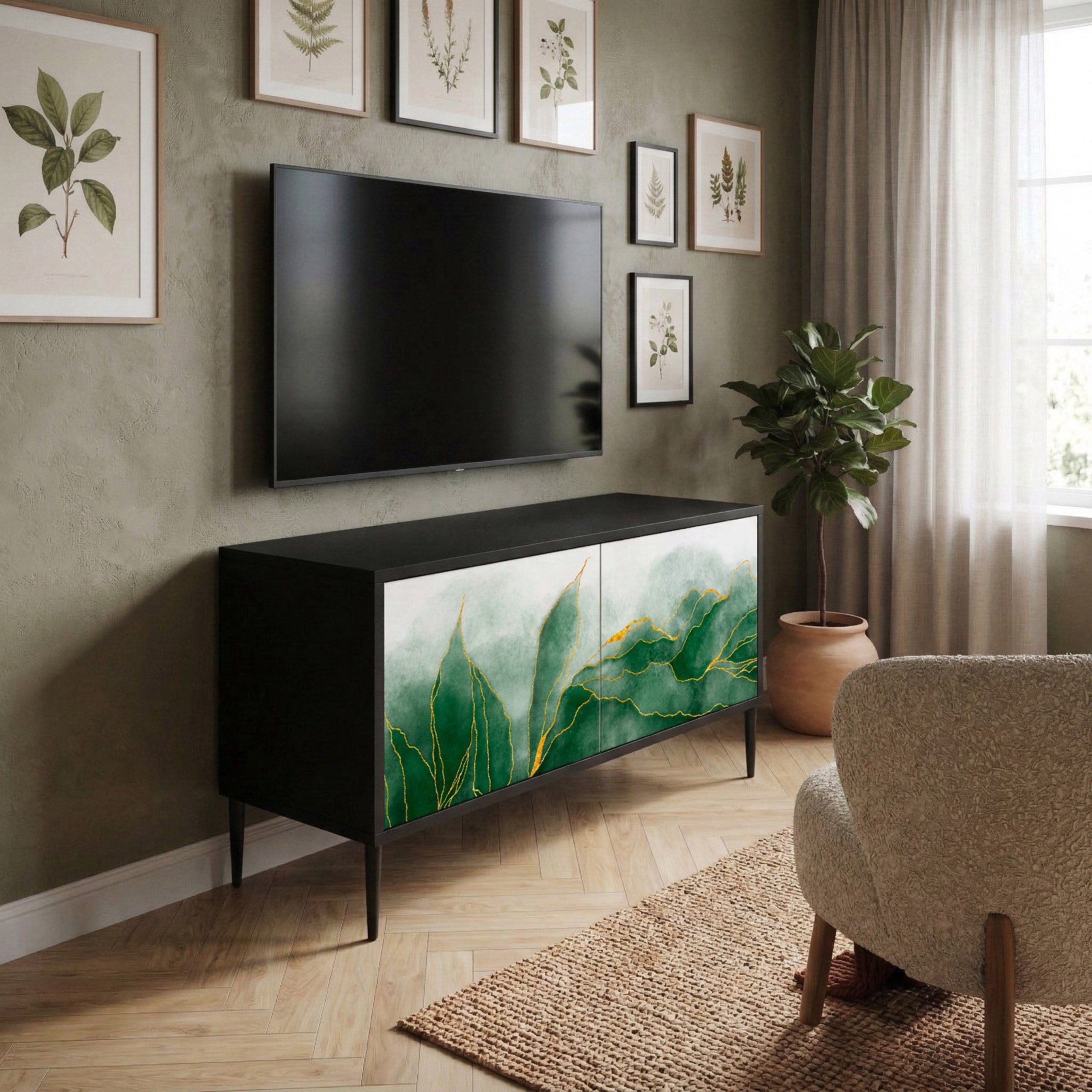 EXPENSIVE NATURE Kompaktowa szafka RTV 2-drzwiowa