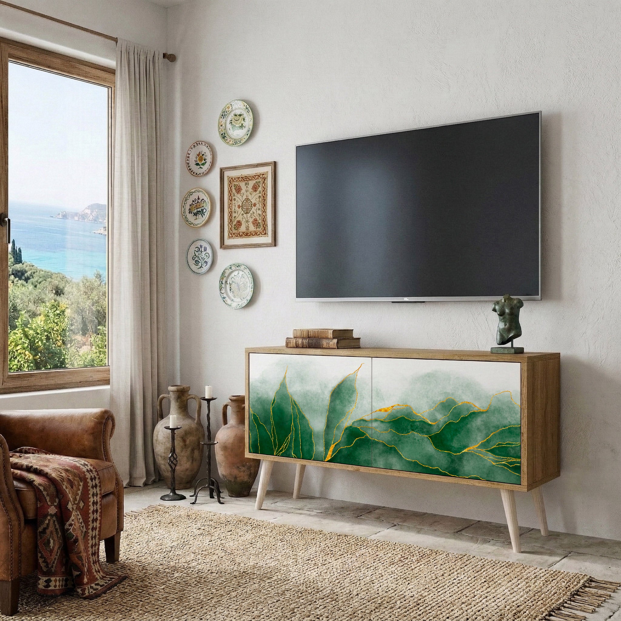 EXPENSIVE NATURE Kompaktowa szafka RTV 2-drzwiowa