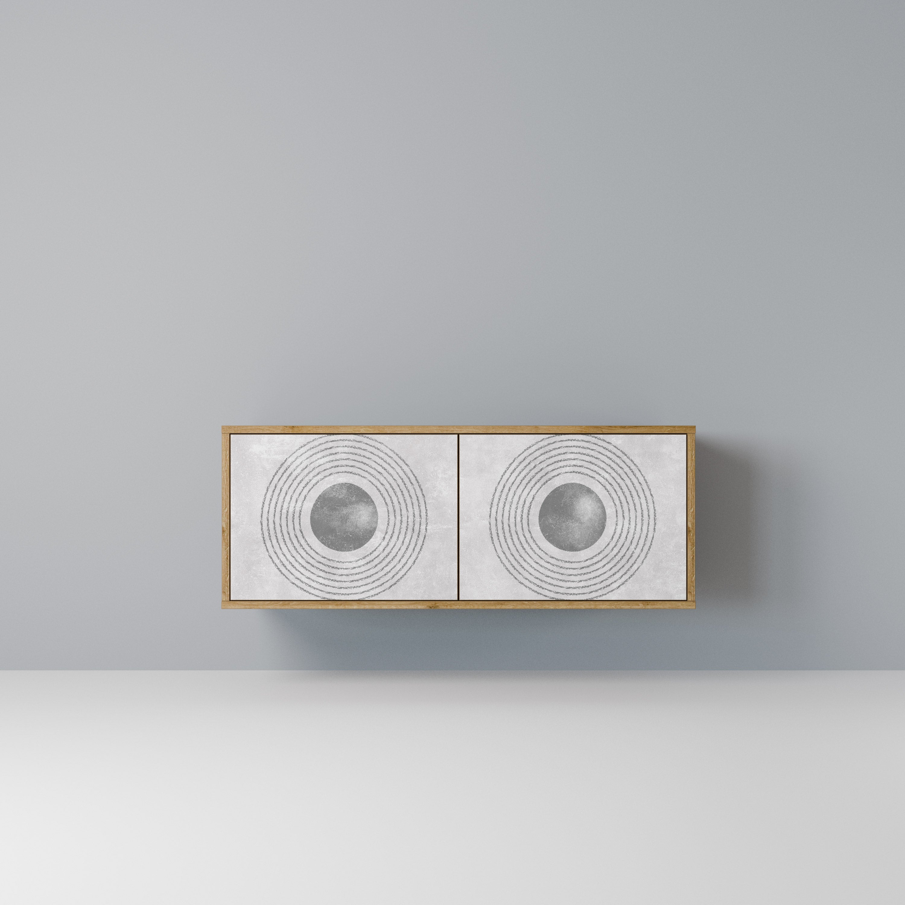 SOLID CIRCLES Kompaktowa szafka RTV 2-drzwiowa