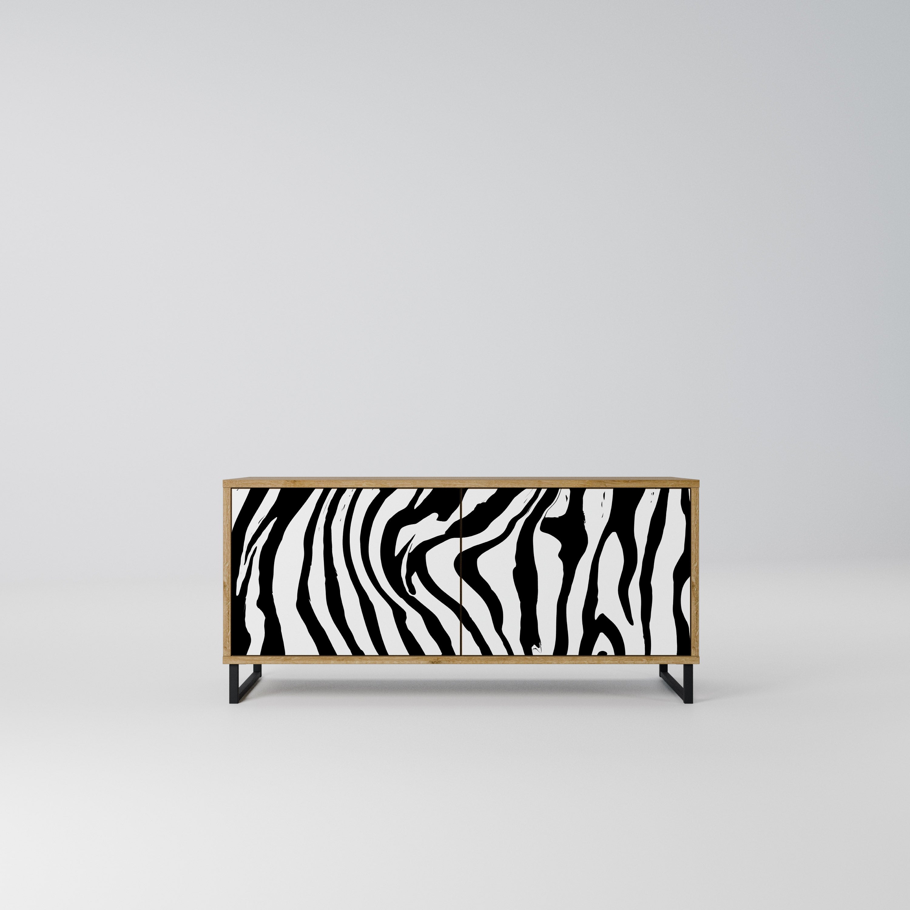SPLENDID ZEBRA Kompaktowa szafka RTV 2-drzwiowa