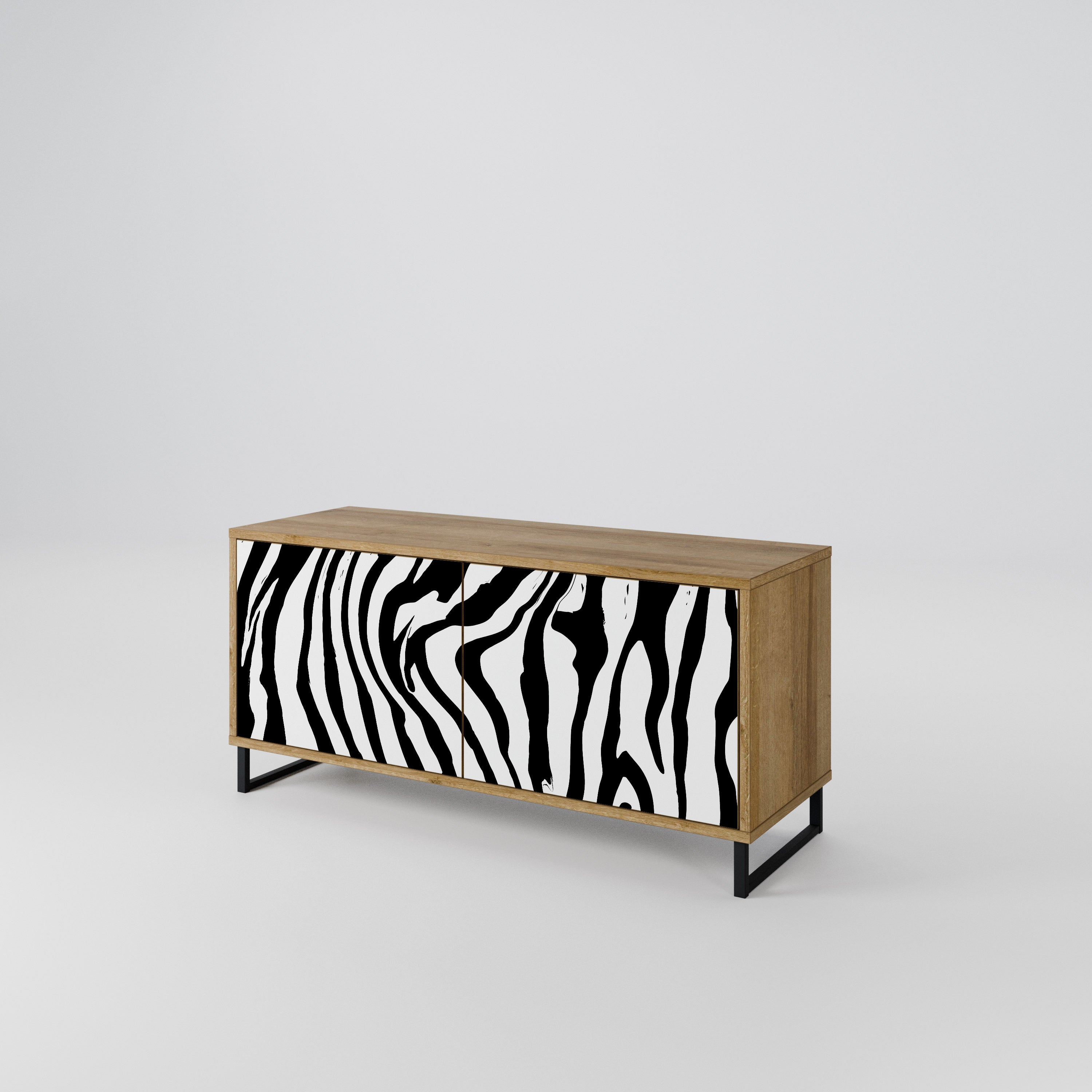 SPLENDID ZEBRA Kompaktowa szafka RTV 2-drzwiowa