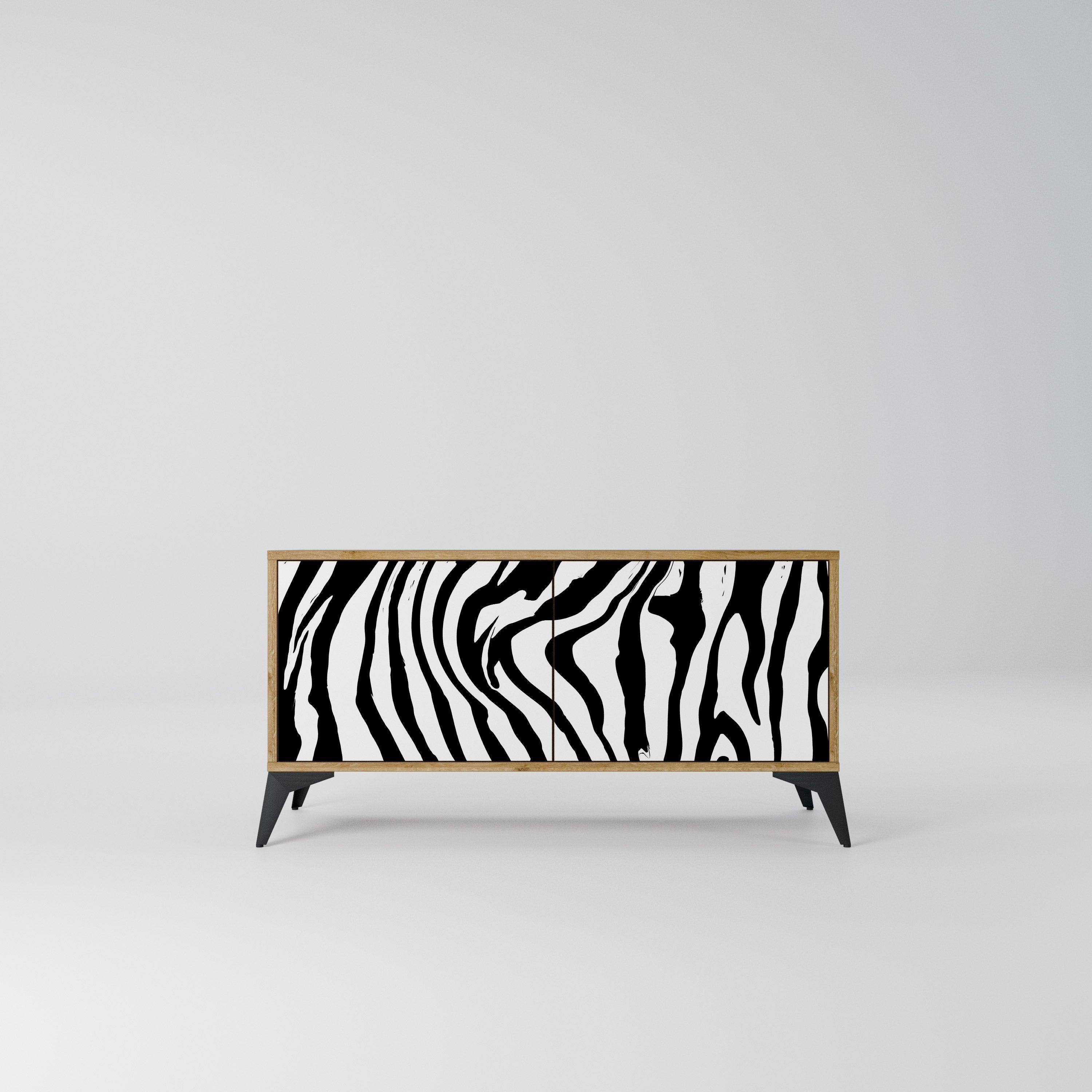 SPLENDID ZEBRA Kompaktowa szafka RTV 2-drzwiowa