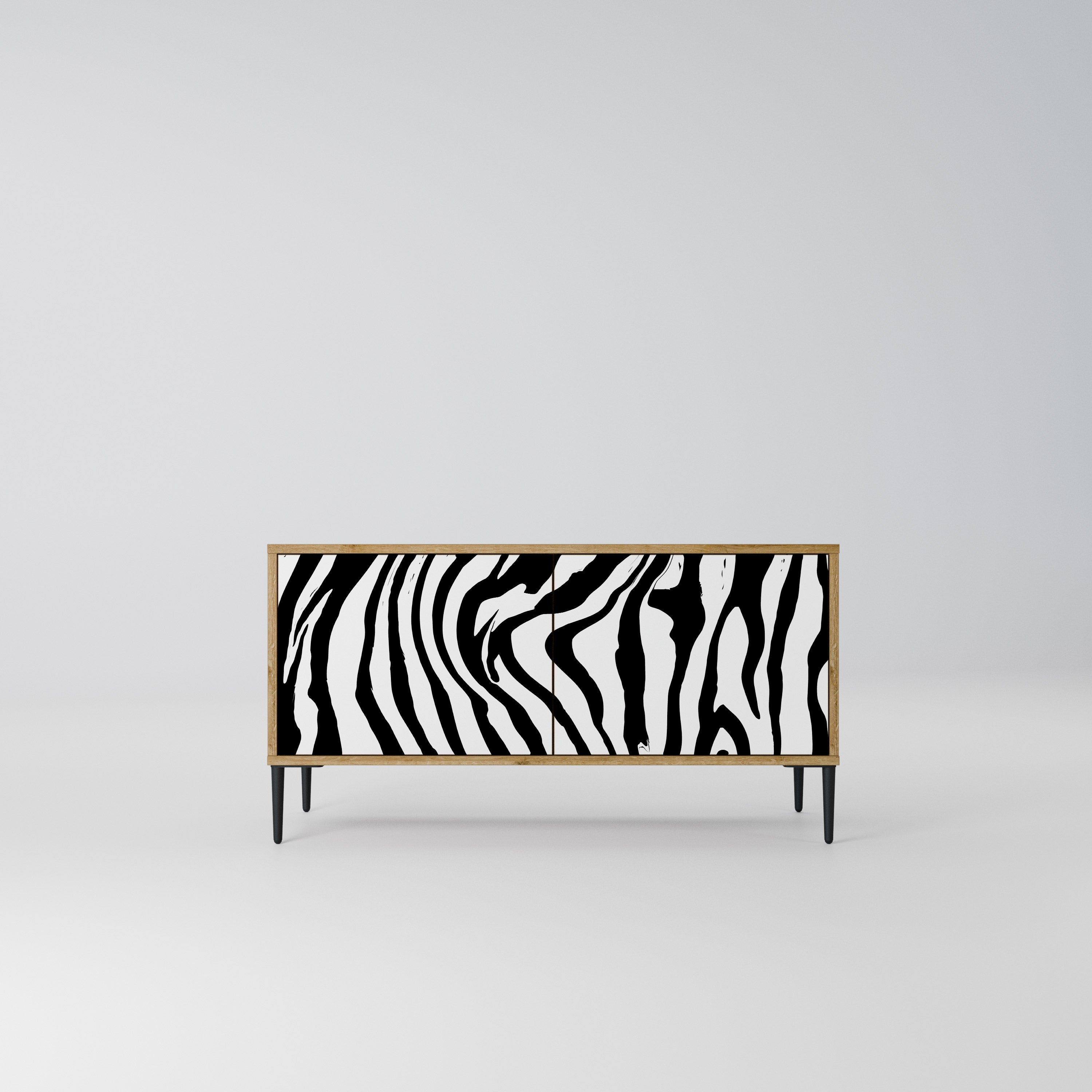 SPLENDID ZEBRA Kompaktowa szafka RTV 2-drzwiowa